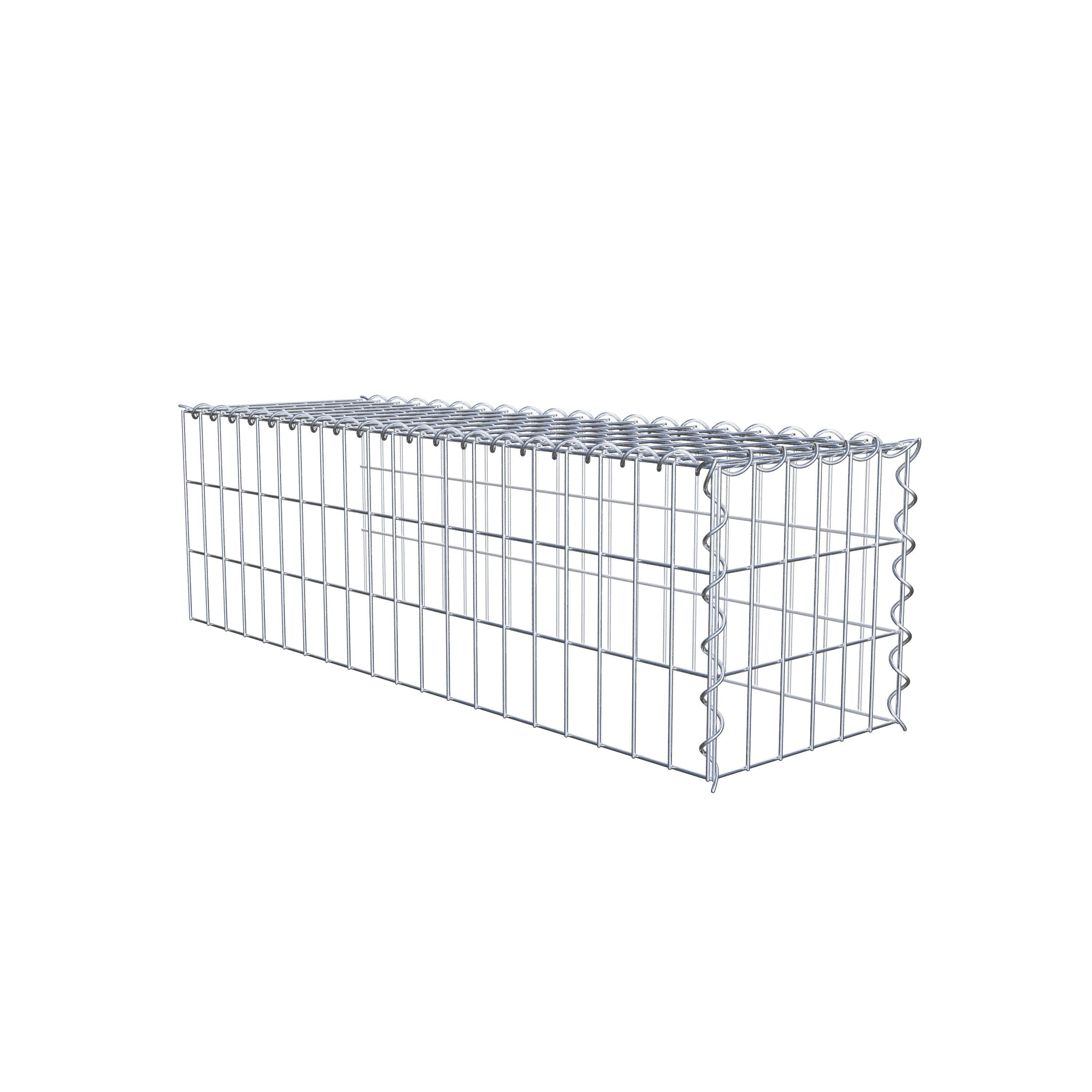 Gabion sur toile type 4 100 cm x 30 cm x 30 cm (L x H x P), maille 5 cm x 10 cm, spirale