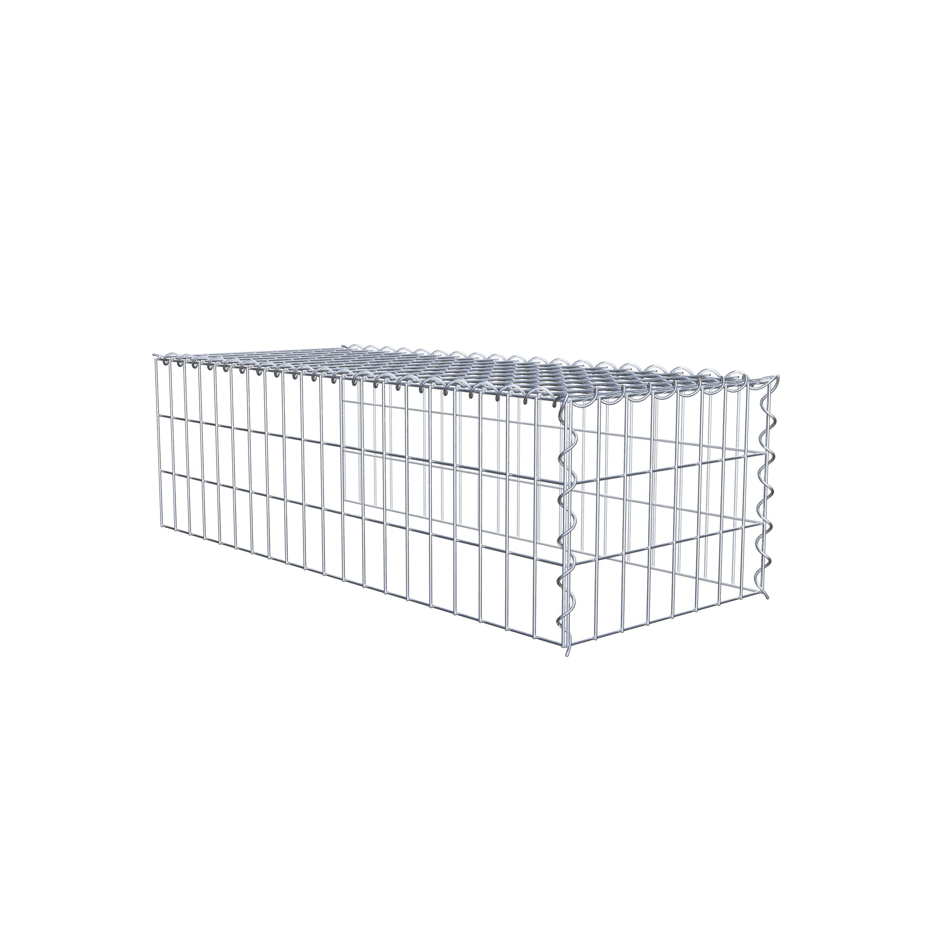 Gabion sur toile type 4 100 cm x 30 cm x 40 cm (L x H x P), maille 5 cm x 10 cm, spirale