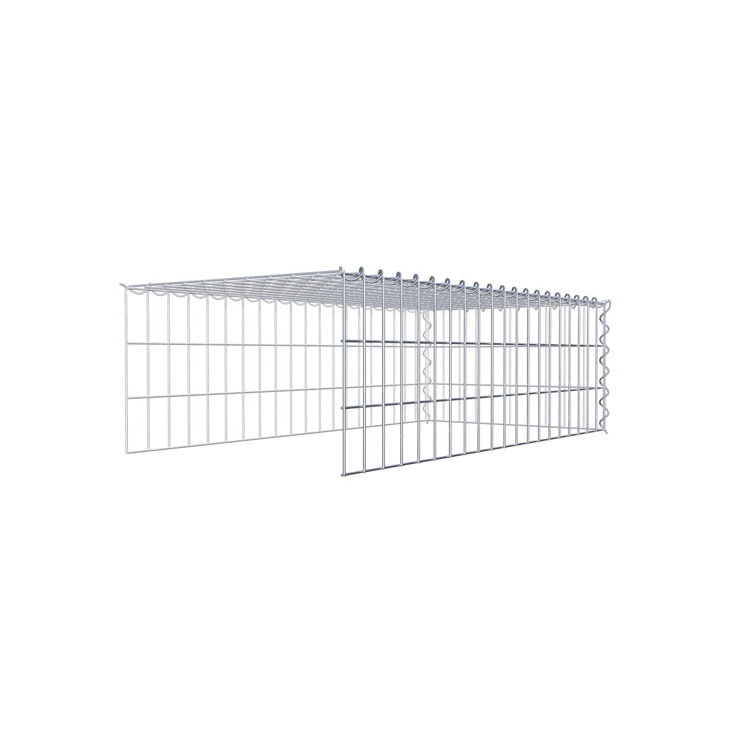 Extra gabion typ 4 100 cm x 30 cm x 50 cm (L x H x D), maskstorlek 5 cm x 10 cm, spiral