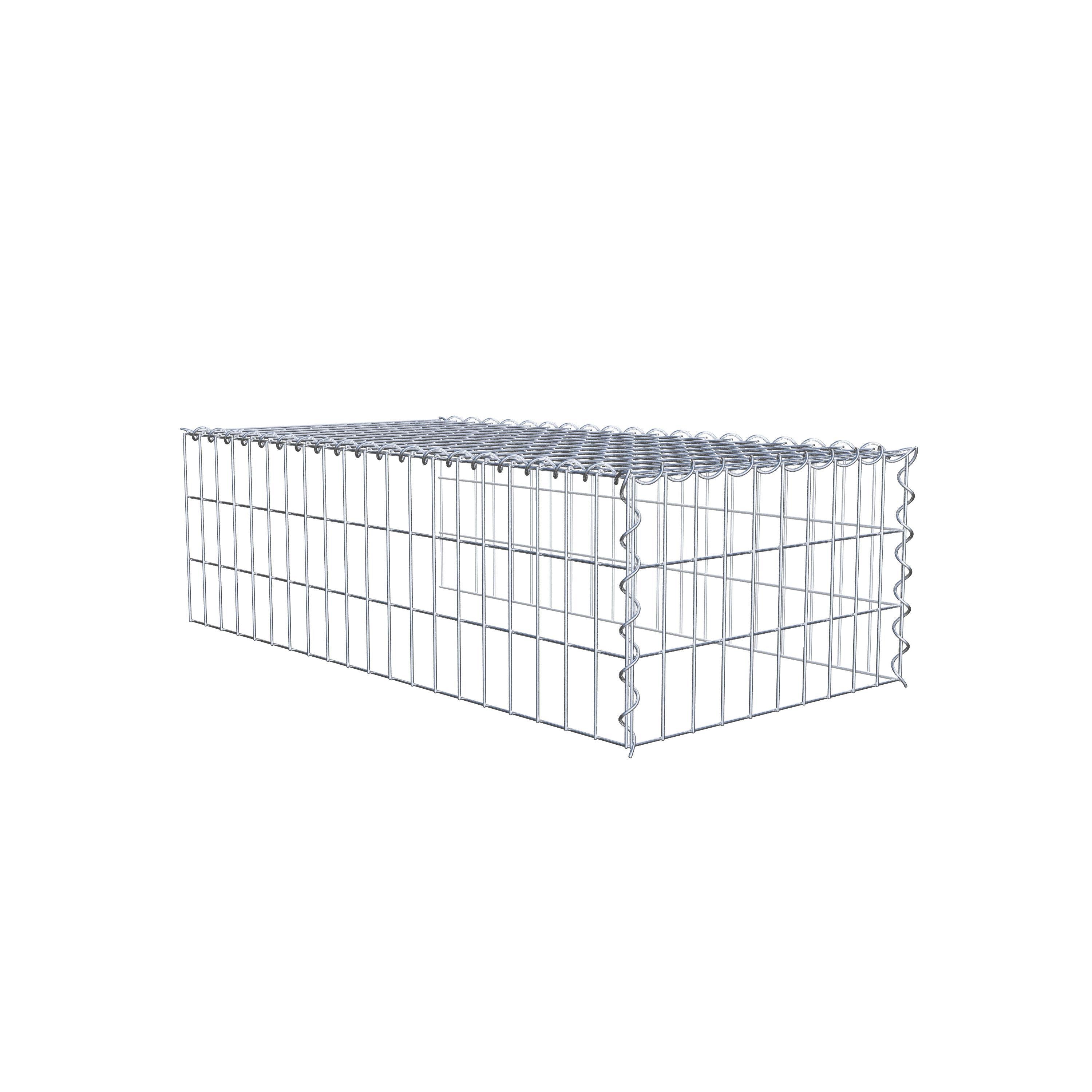 Gabion sur toile type 4 100 cm x 30 cm x 50 cm (L x H x P), maille 5 cm x 10 cm, spirale