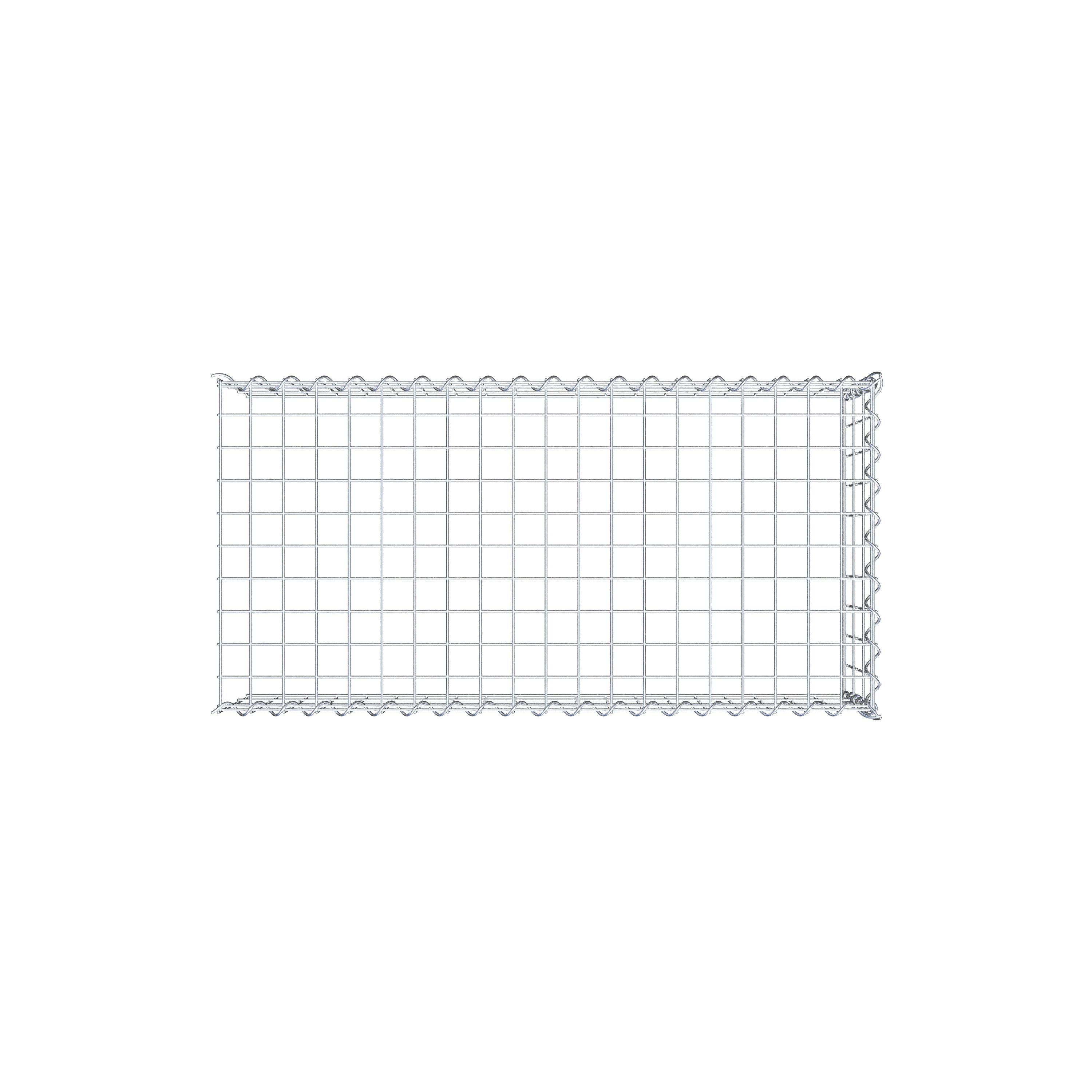 Gabion sur toile type 4 100 cm x 30 cm x 50 cm (L x H x P), maille 5 cm x 10 cm, spirale