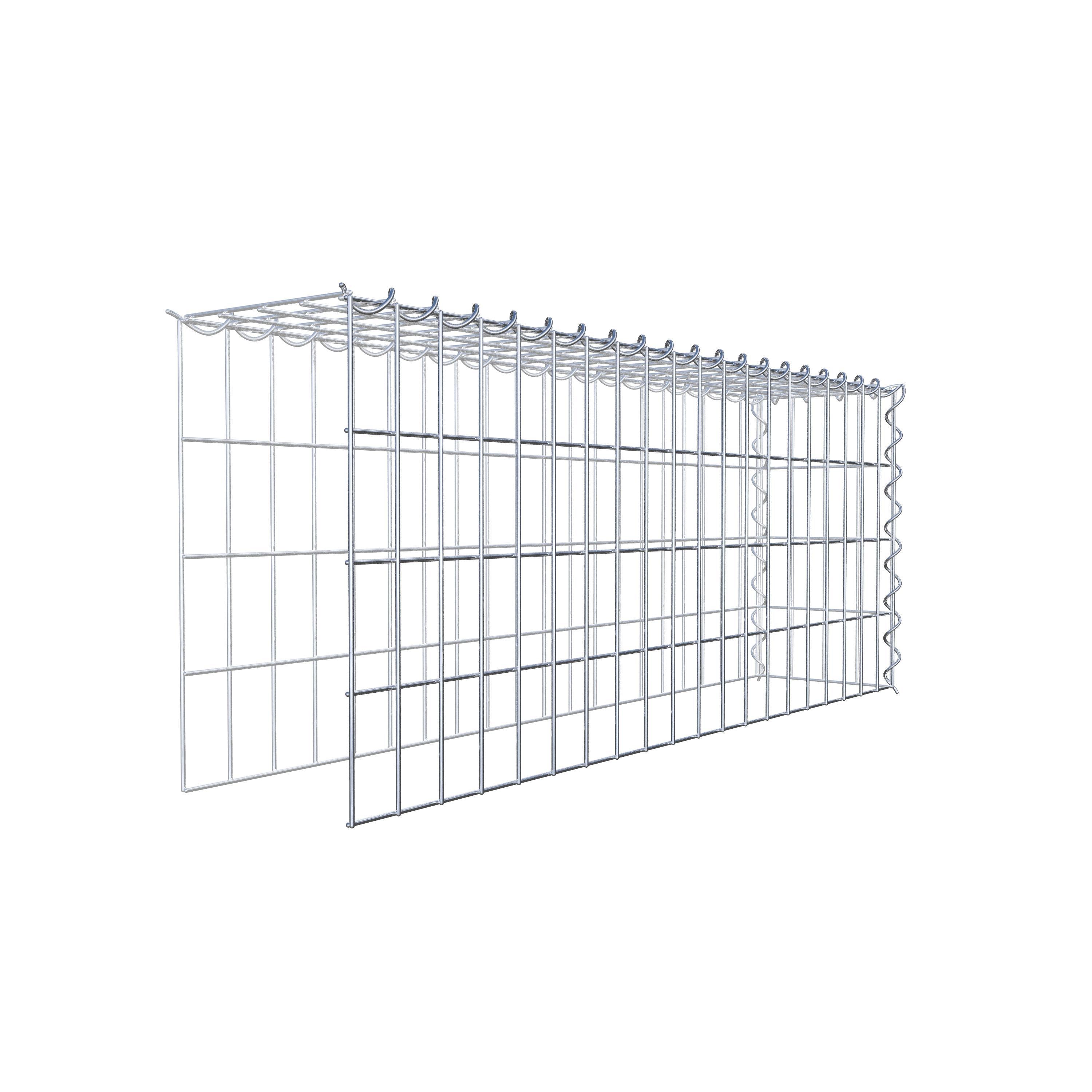 Gabion sur toile type 4 100 cm x 40 cm x 20 cm (L x H x P), maille 5 cm x 10 cm, spirale