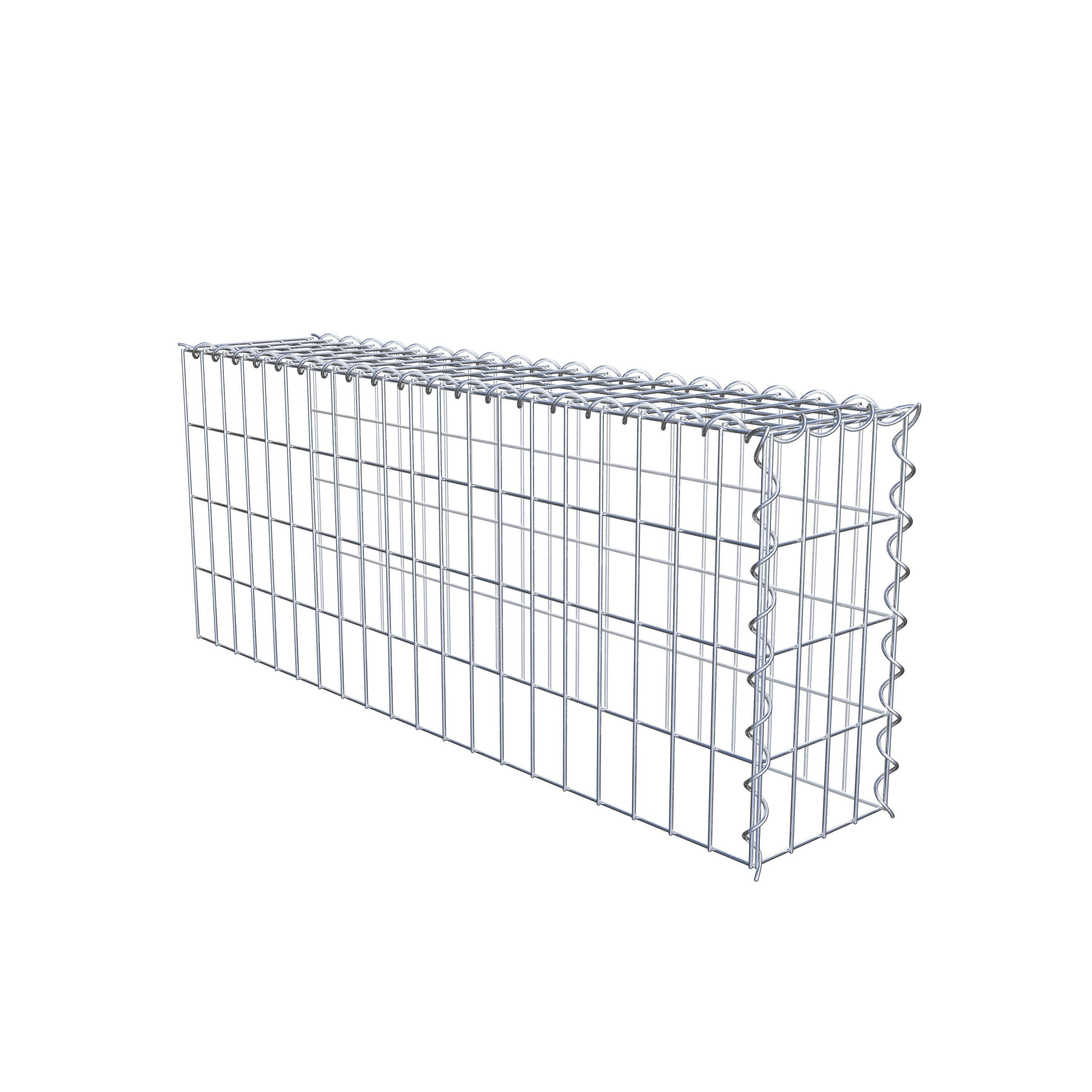 Gabion sur toile type 4 100 cm x 40 cm x 20 cm (L x H x P), maille 5 cm x 10 cm, spirale