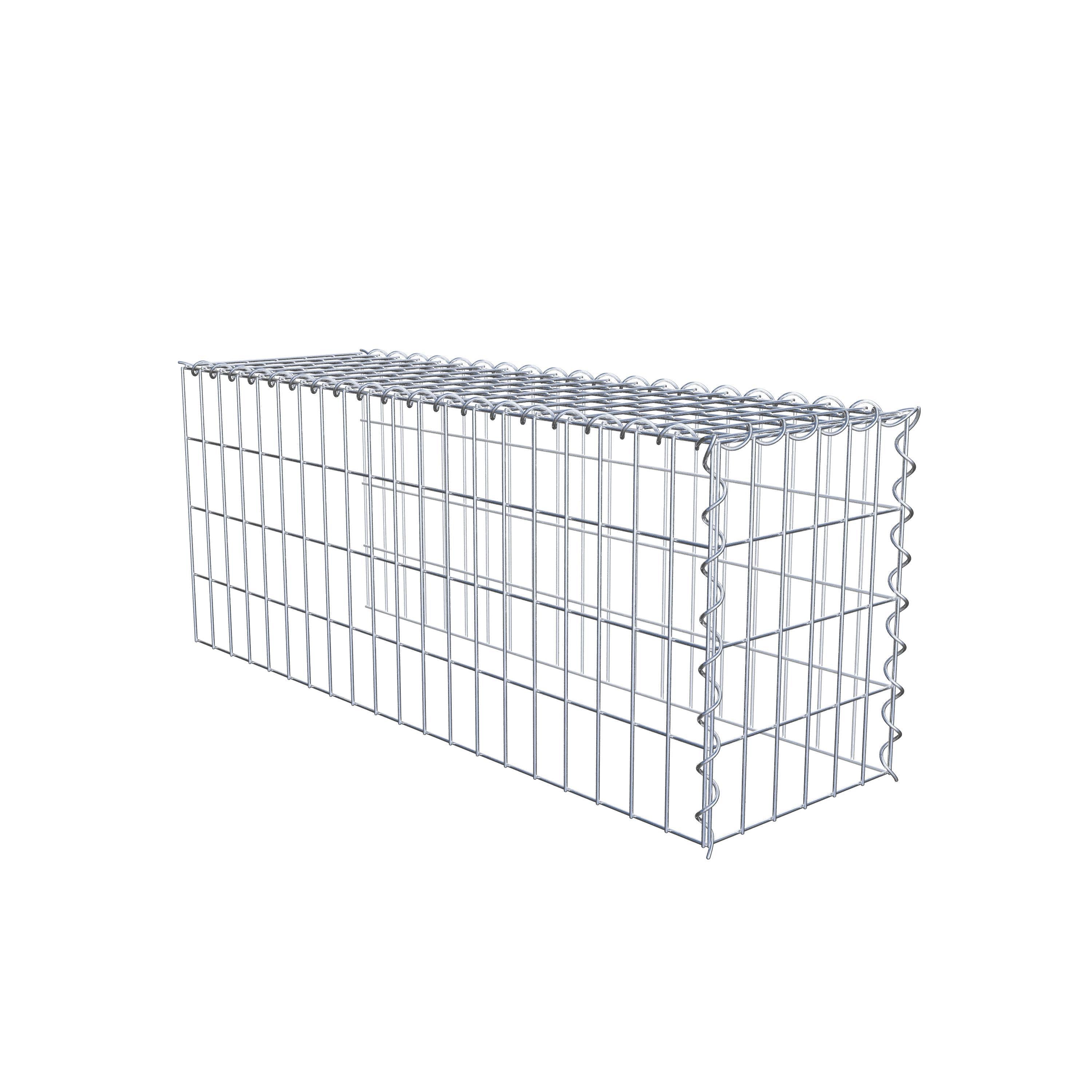 Gabion sur toile type 4 100 cm x 40 cm x 30 cm (L x H x P), maille 5 cm x 10 cm, spirale