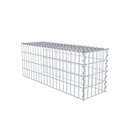 Gabion rapporté type 4 100 cm x 40 cm x 30 cm (L x H x P), mailles 5 cm x 10 cm, spirale