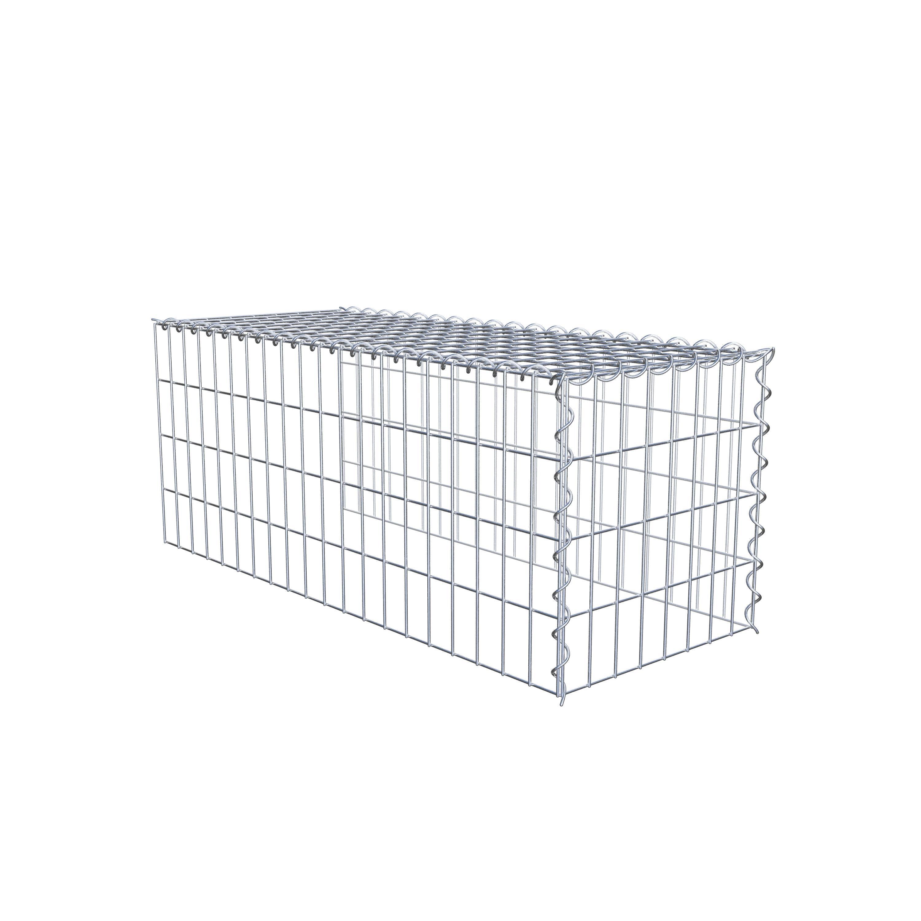 Gabion sur toile type 4 100 cm x 40 cm x 40 cm (L x H x P), maille 5 cm x 10 cm, spirale