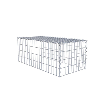 Gabion rapporté type 4 100 cm x 40 cm x 50 cm (L x H x P), mailles 5 cm x 10 cm, spirale