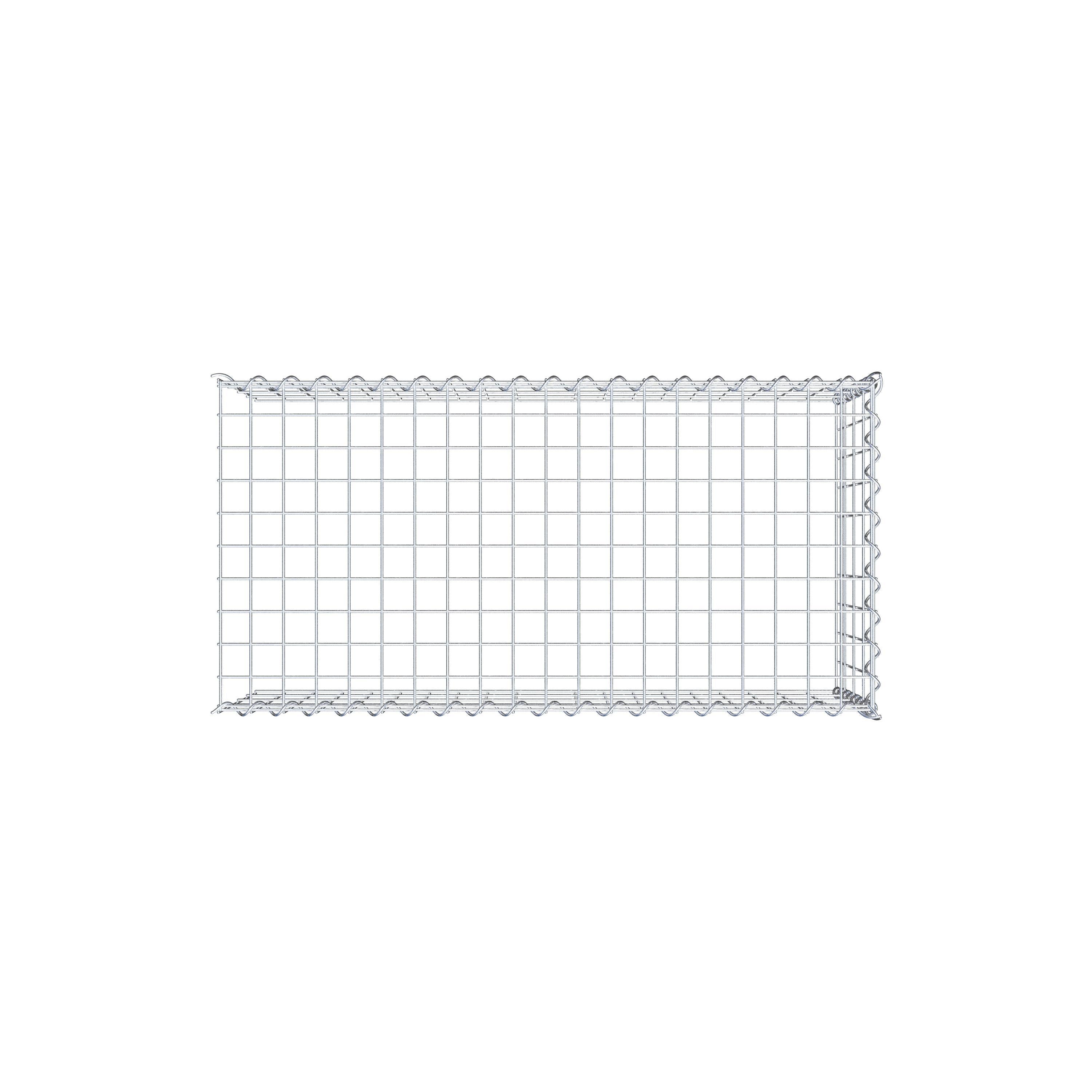 Gabion sur toile type 4 100 cm x 40 cm x 50 cm (L x H x P), maille 5 cm x 10 cm, spirale