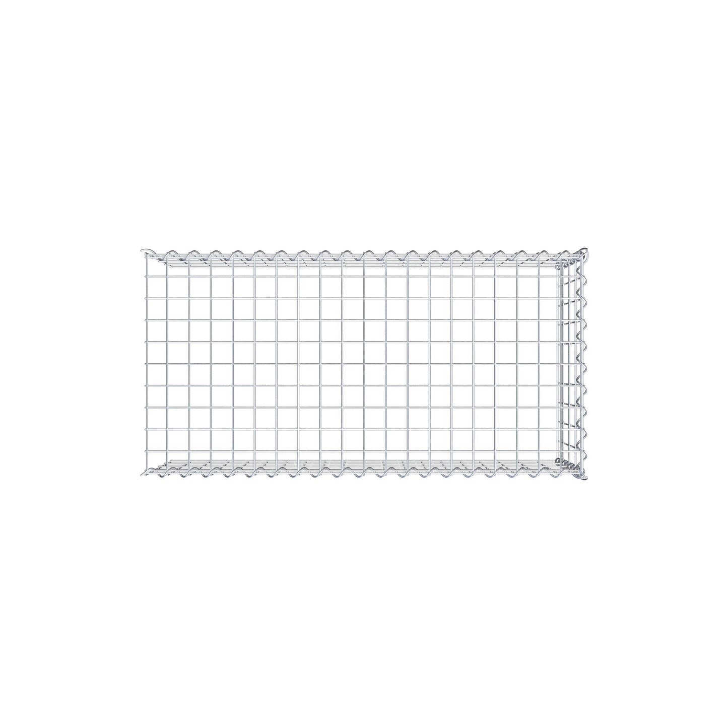 Gabion rapporté type 4 100 cm x 40 cm x 50 cm (L x H x P), mailles 5 cm x 10 cm, spirale