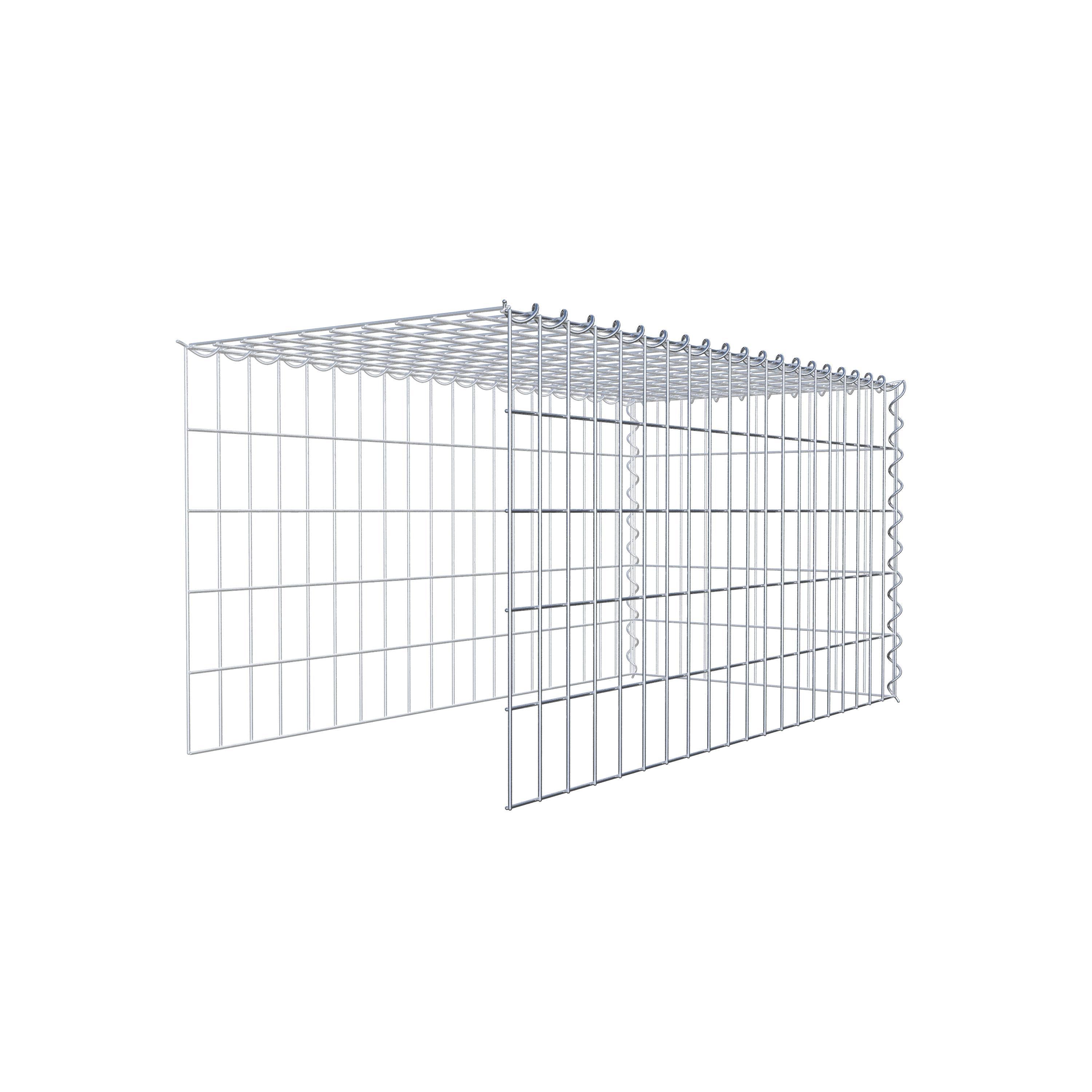 Gabion sur toile type 4 100 cm x 50 cm x 50 cm (L x H x P), maille 5 cm x 10 cm, spirale