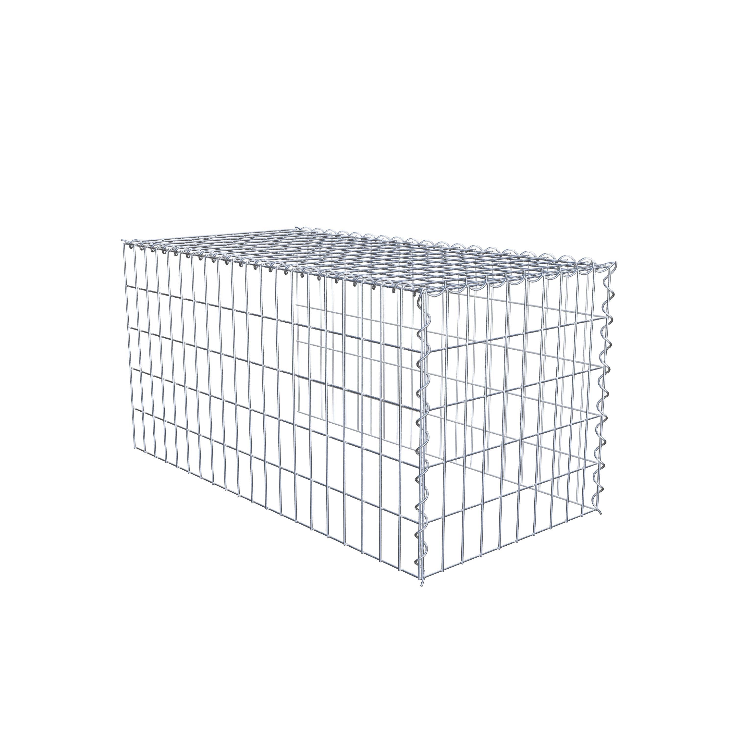 Gabion sur toile type 4 100 cm x 50 cm x 50 cm (L x H x P), maille 5 cm x 10 cm, spirale