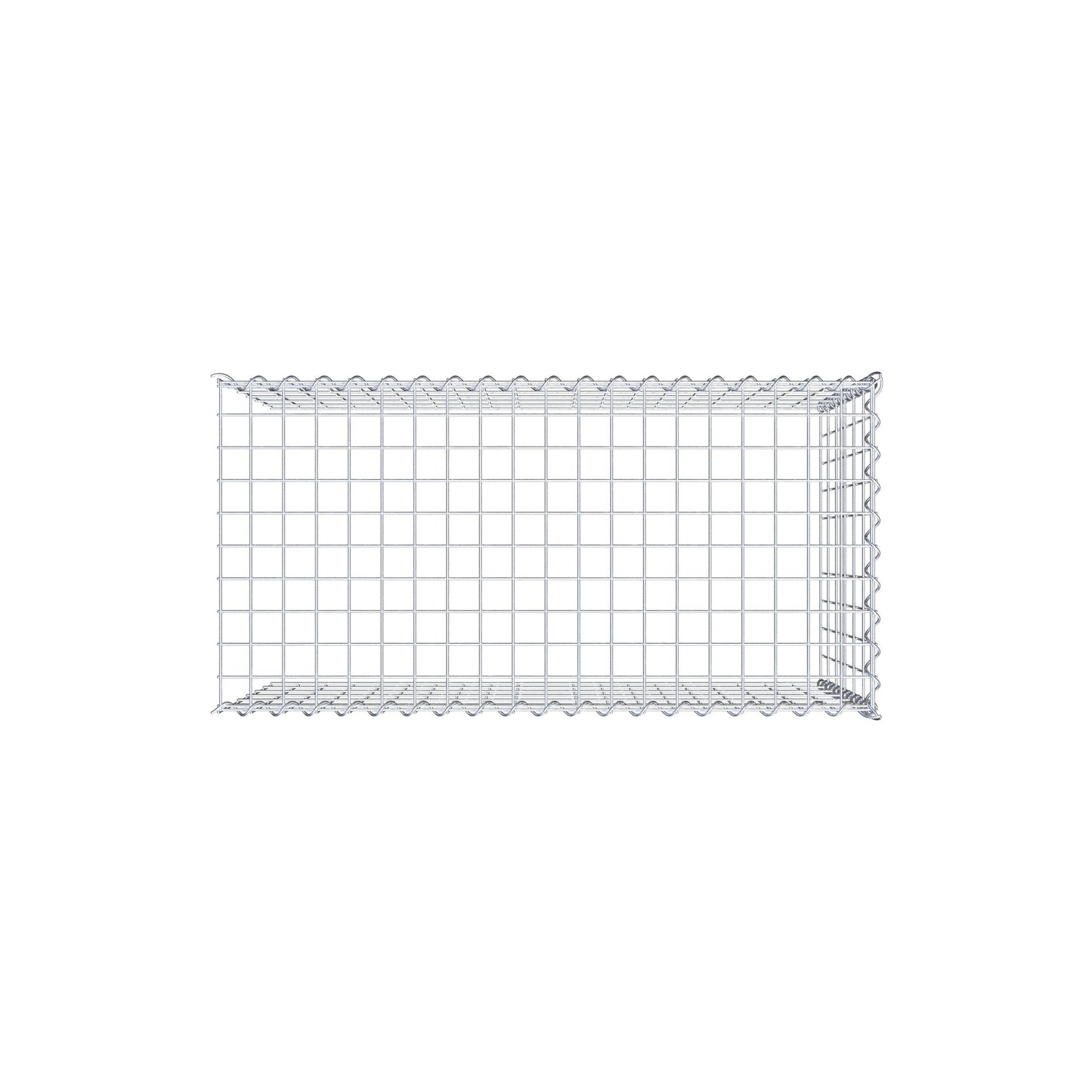 Extra gabion typ 4 100 cm x 60 cm x 50 cm (L x H x D), maskstorlek 5 cm x 10 cm, spiral