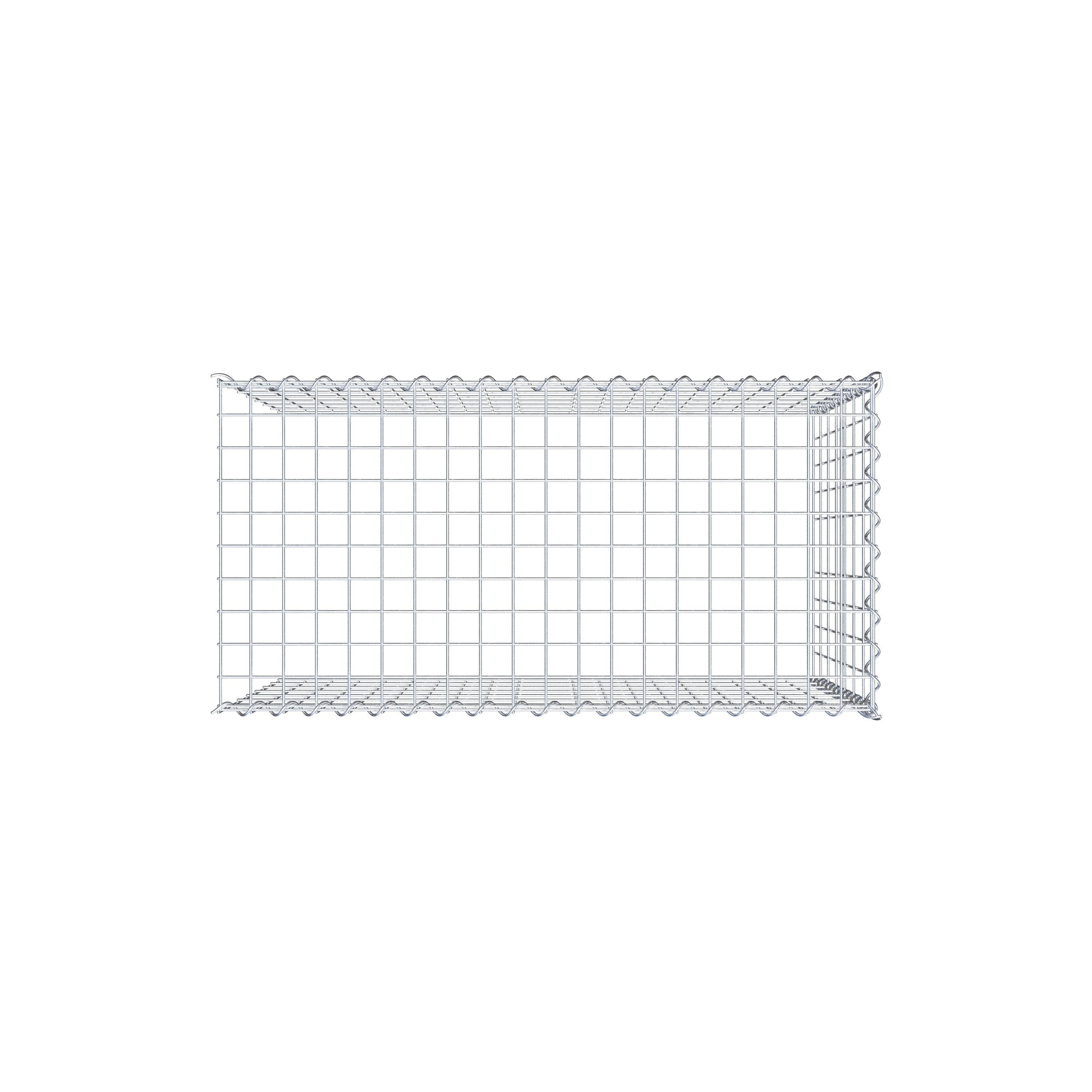 Gabion sur toile type 4 100 cm x 70 cm x 50 cm (L x H x P), maille 5 cm x 10 cm, spirale