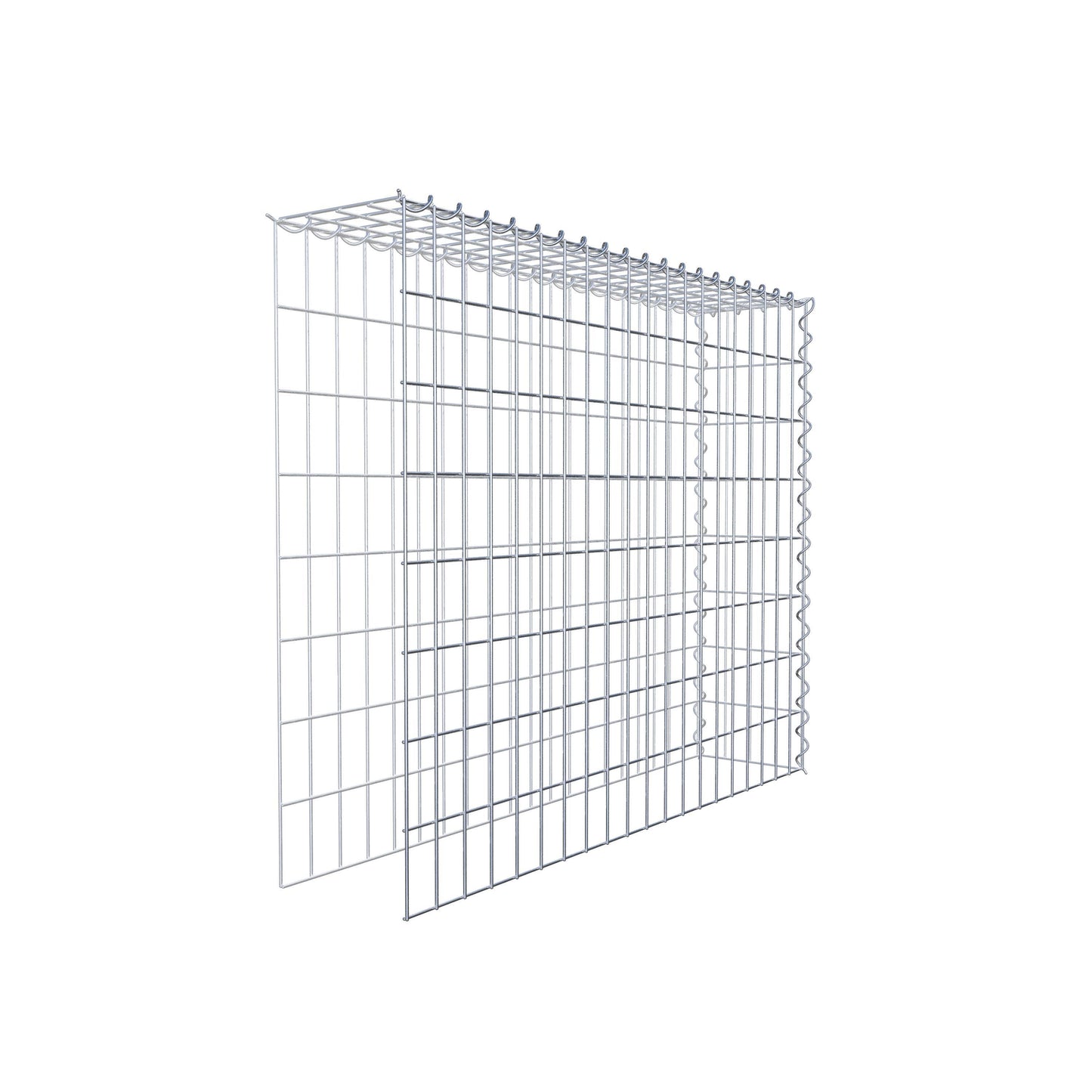 Gabion rapporté type 4 100 cm x 80 cm x 20 cm (L x H x P), mailles 5 cm x 10 cm, spirale