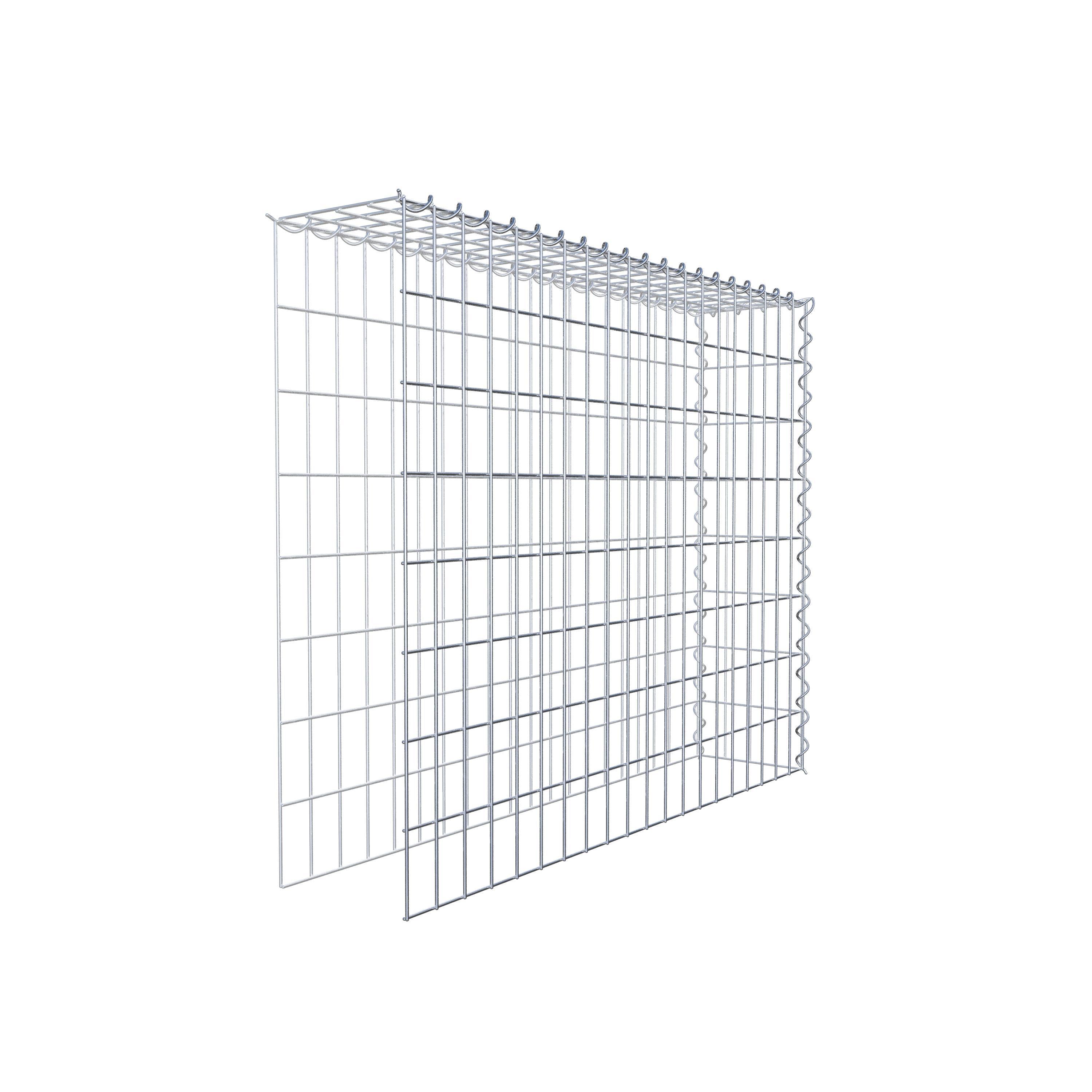 Gabion rapporté type 4 100 cm x 80 cm x 20 cm (L x H x P), mailles 5 cm x 10 cm, spirale