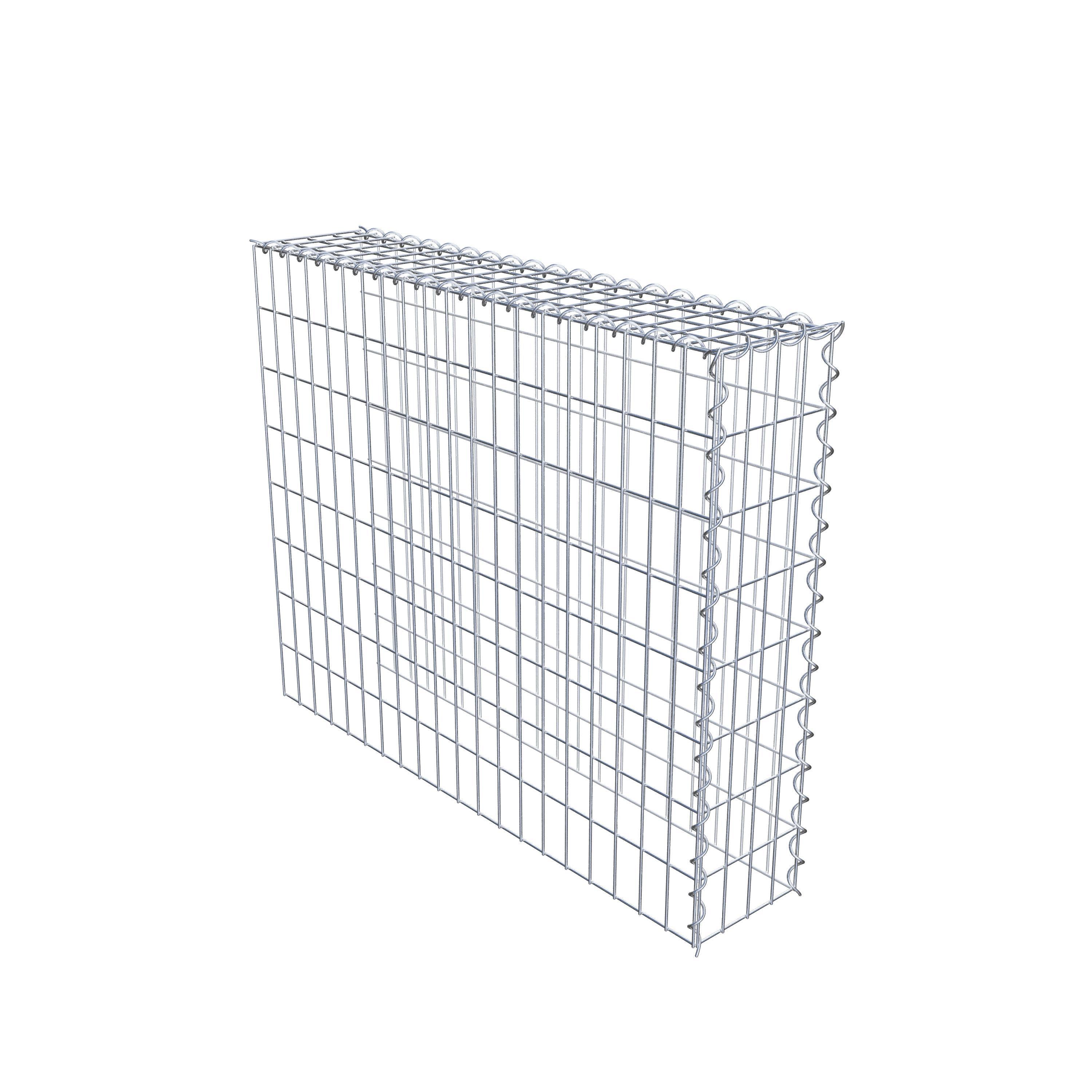 Gabion rapporté type 4 100 cm x 80 cm x 20 cm (L x H x P), mailles 5 cm x 10 cm, spirale
