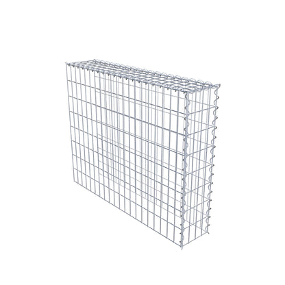 Gabion rapporté type 4 100 cm x 80 cm x 20 cm (L x H x P), mailles 5 cm x 10 cm, spirale