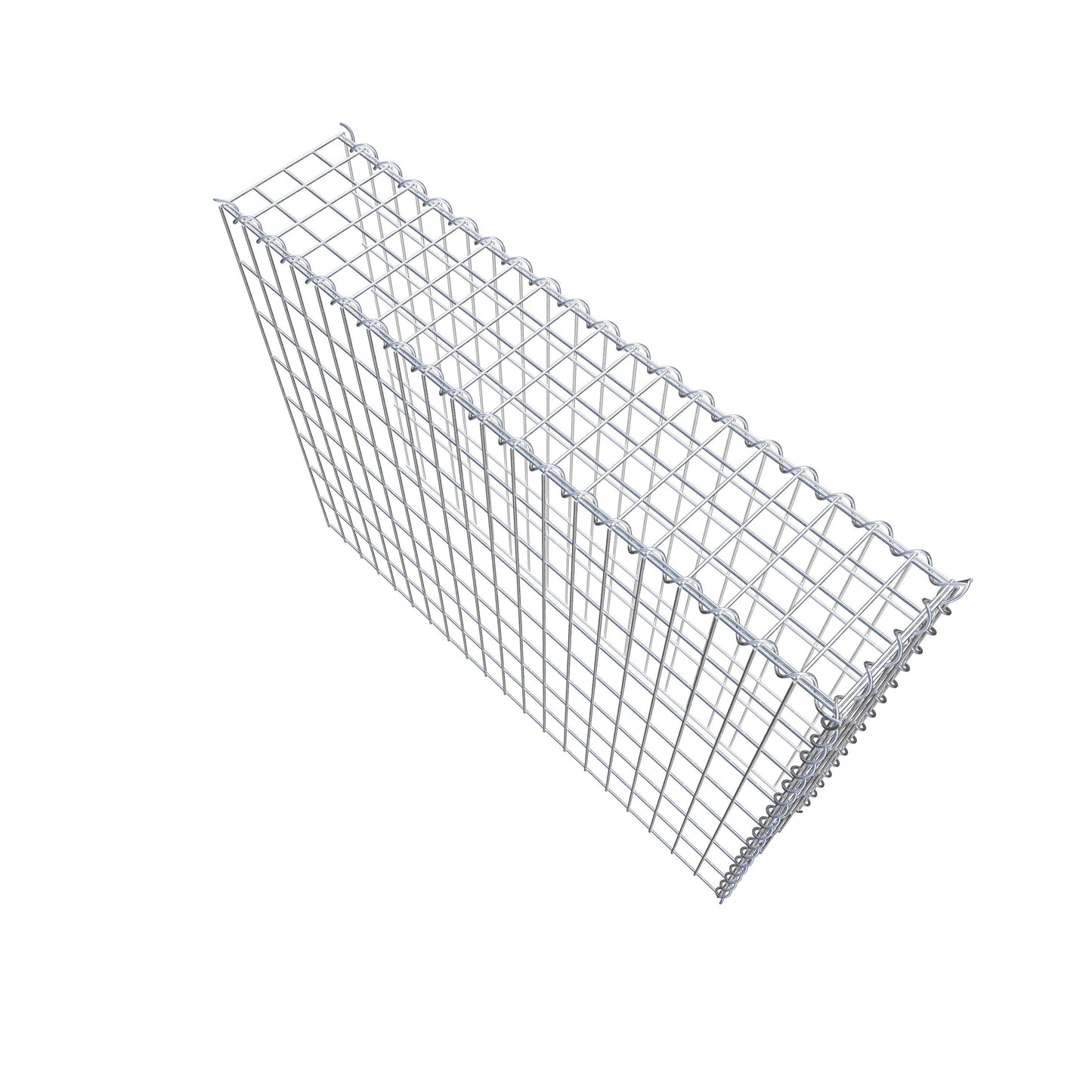 Gabion rapporté type 4 100 cm x 80 cm x 20 cm (L x H x P), mailles 5 cm x 10 cm, spirale