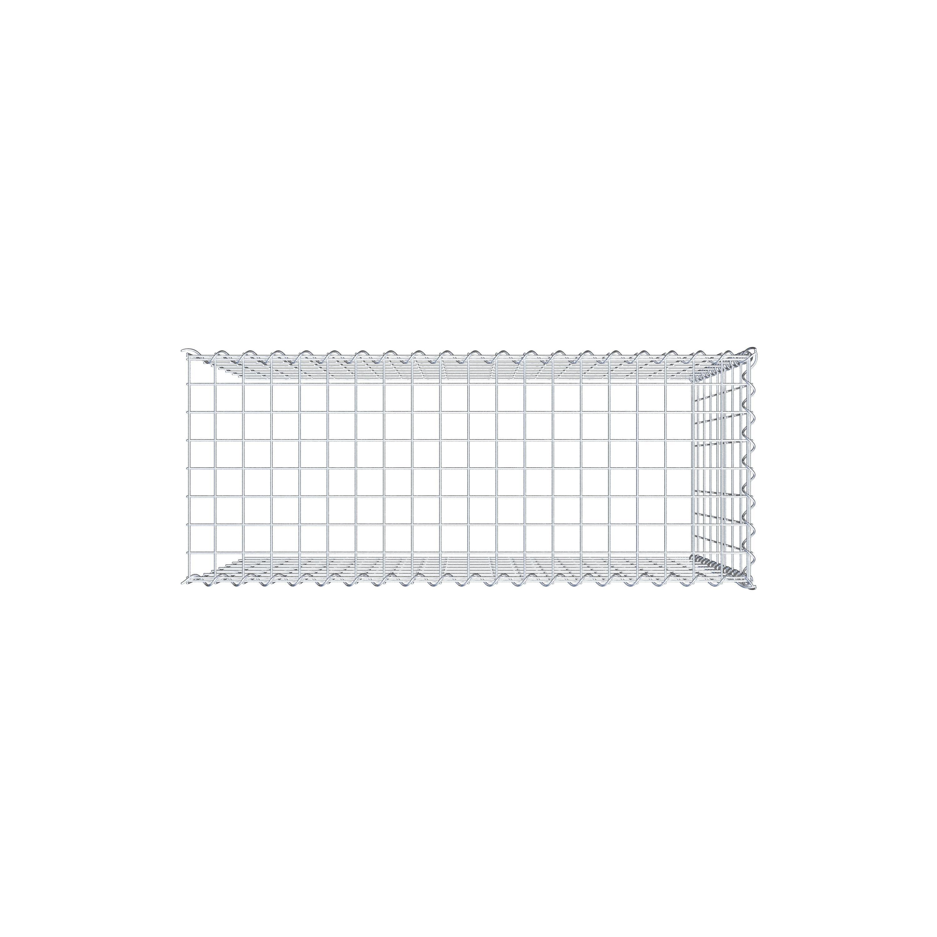 Gabion sur toile type 4 100 cm x 80 cm x 40 cm (L x H x P), maille 5 cm x 10 cm, spirale