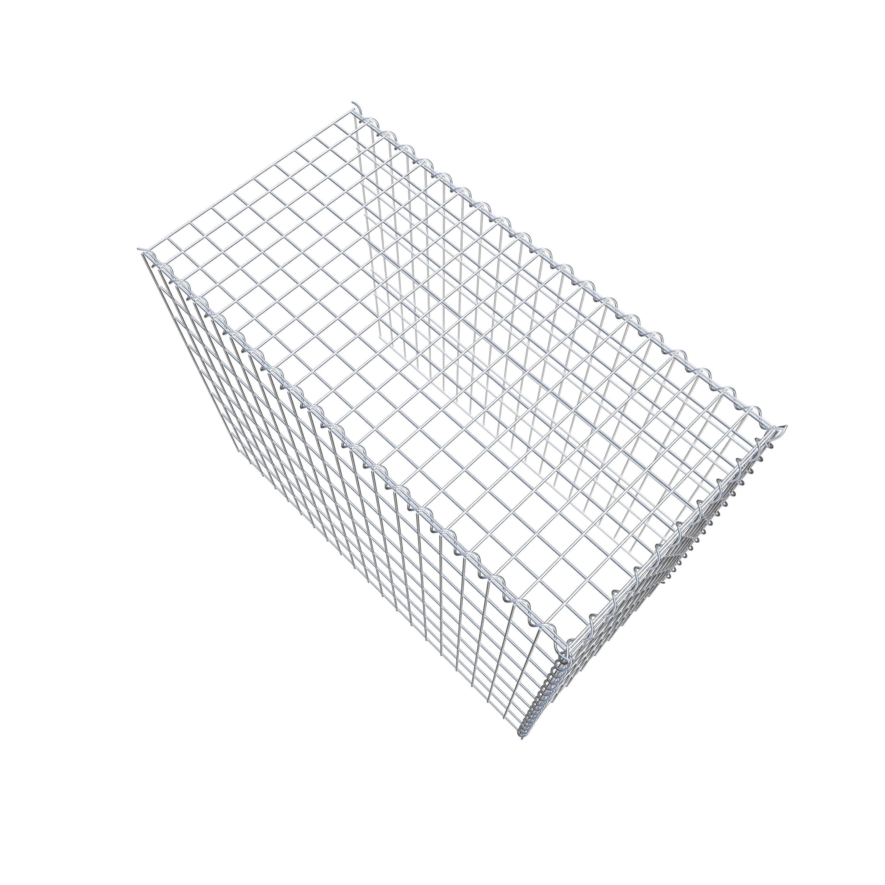 Gabion sur toile type 4 100 cm x 80 cm x 50 cm (L x H x P), maille 5 cm x 10 cm, spirale