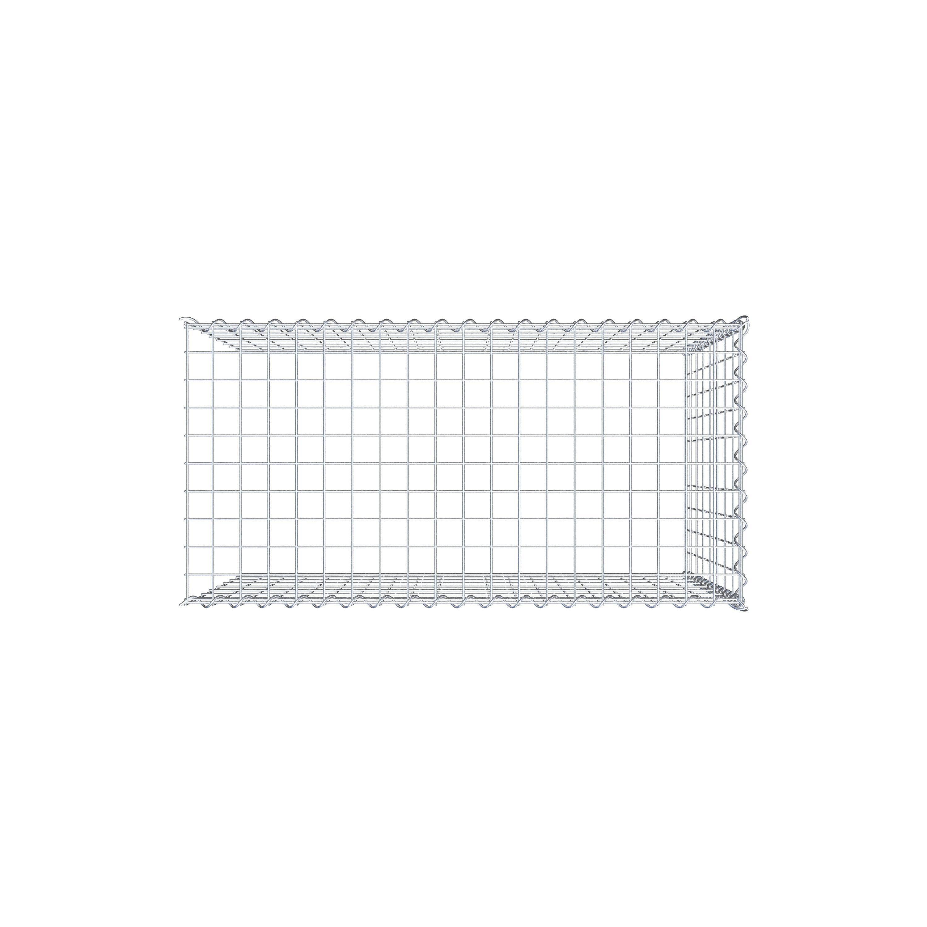 Gabion sur toile type 4 100 cm x 80 cm x 50 cm (L x H x P), maille 5 cm x 10 cm, spirale