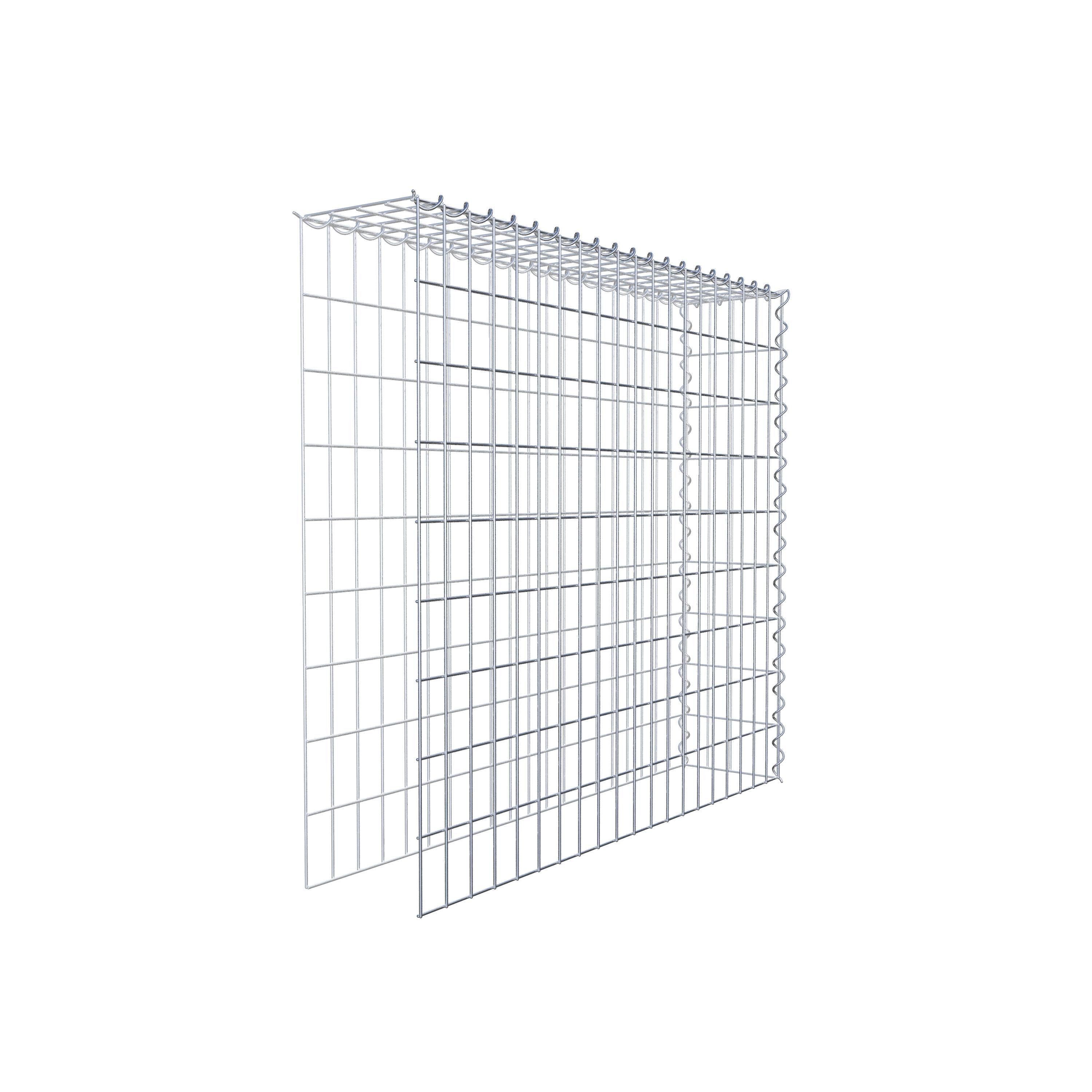 Gabion sur toile type 4 100 cm x 90 cm x 20 cm (L x H x P), maille 5 cm x 10 cm, spirale