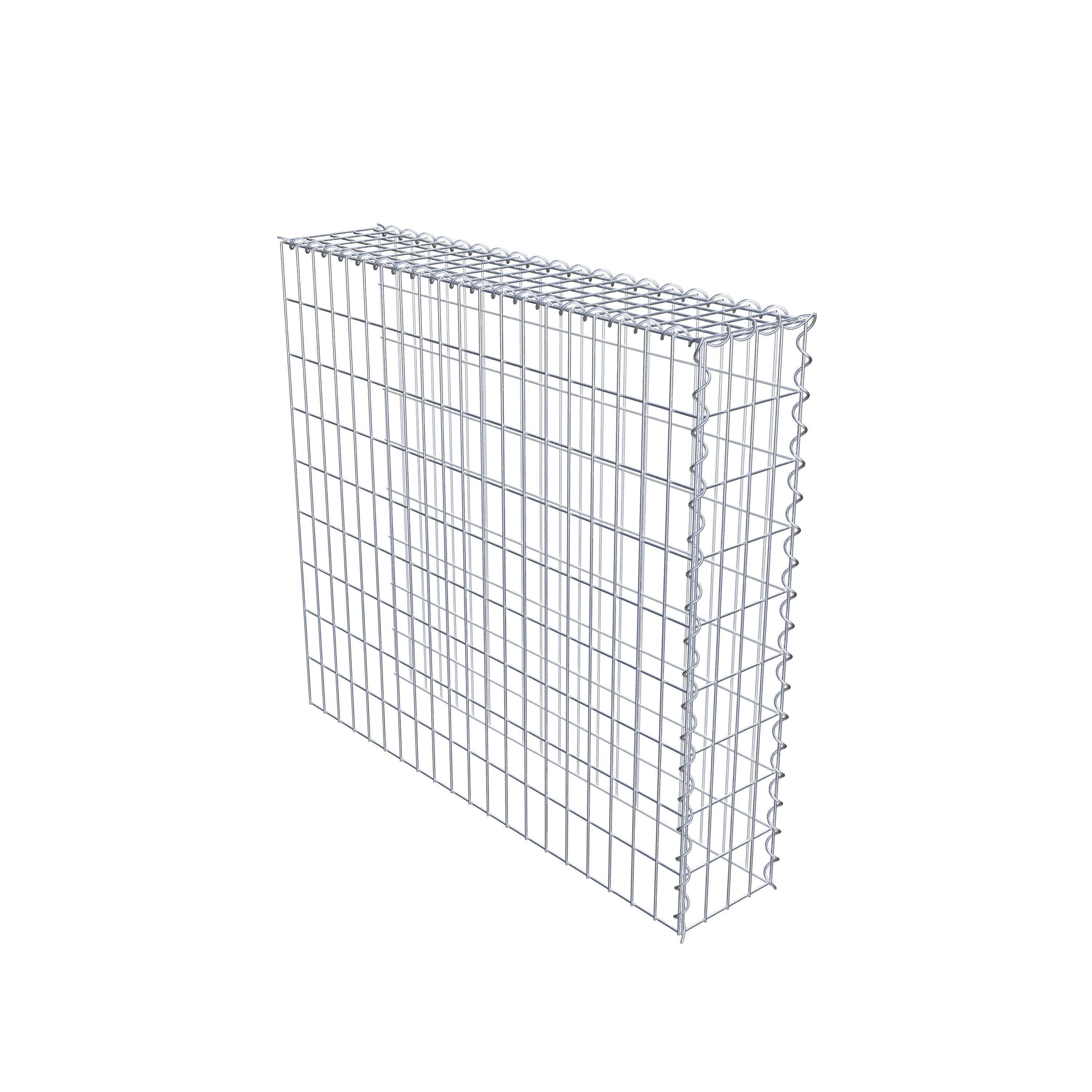 Gabion sur toile type 4 100 cm x 90 cm x 20 cm (L x H x P), maille 5 cm x 10 cm, spirale