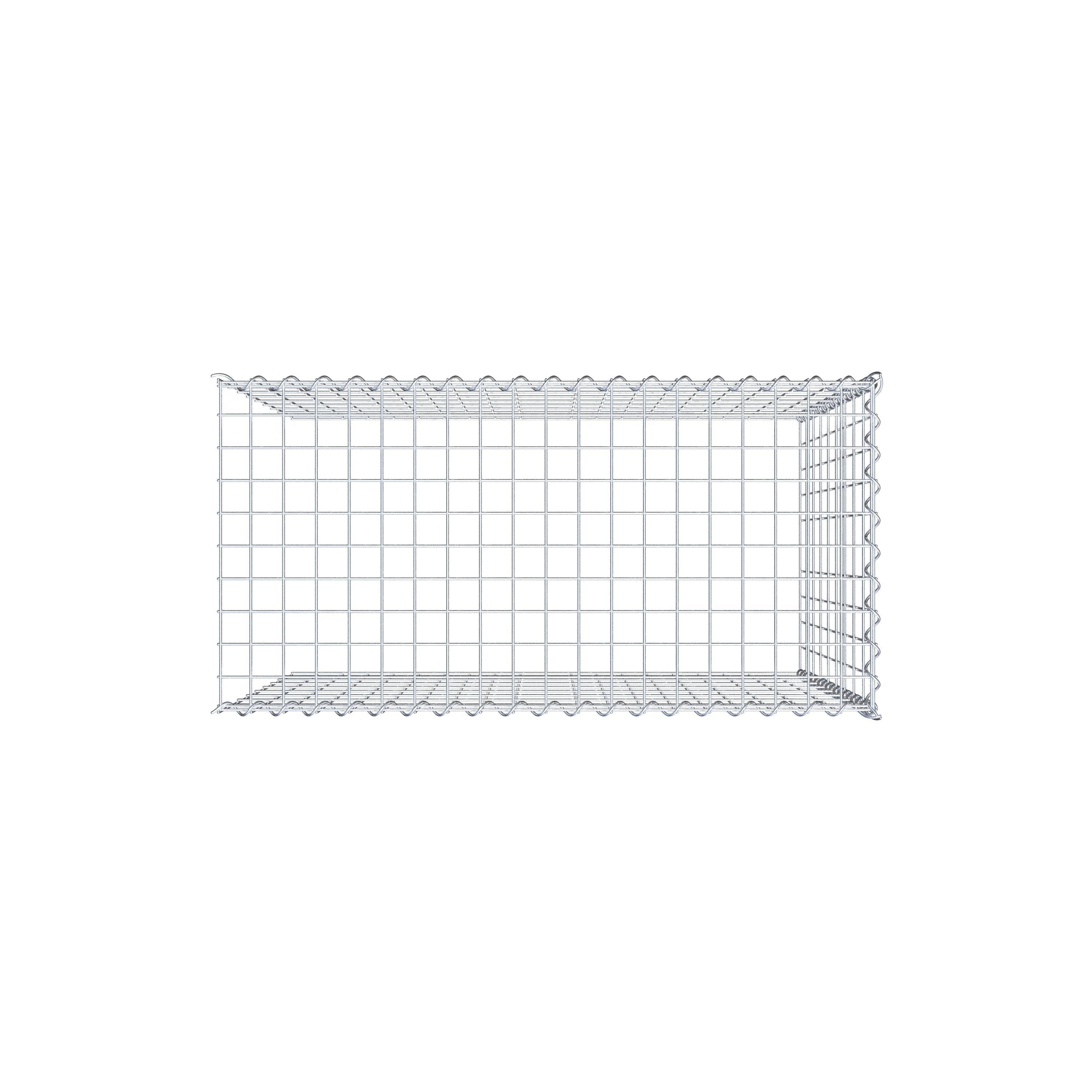 Gabion sur toile type 4 100 cm x 90 cm x 50 cm (L x H x P), maille 5 cm x 10 cm, spirale