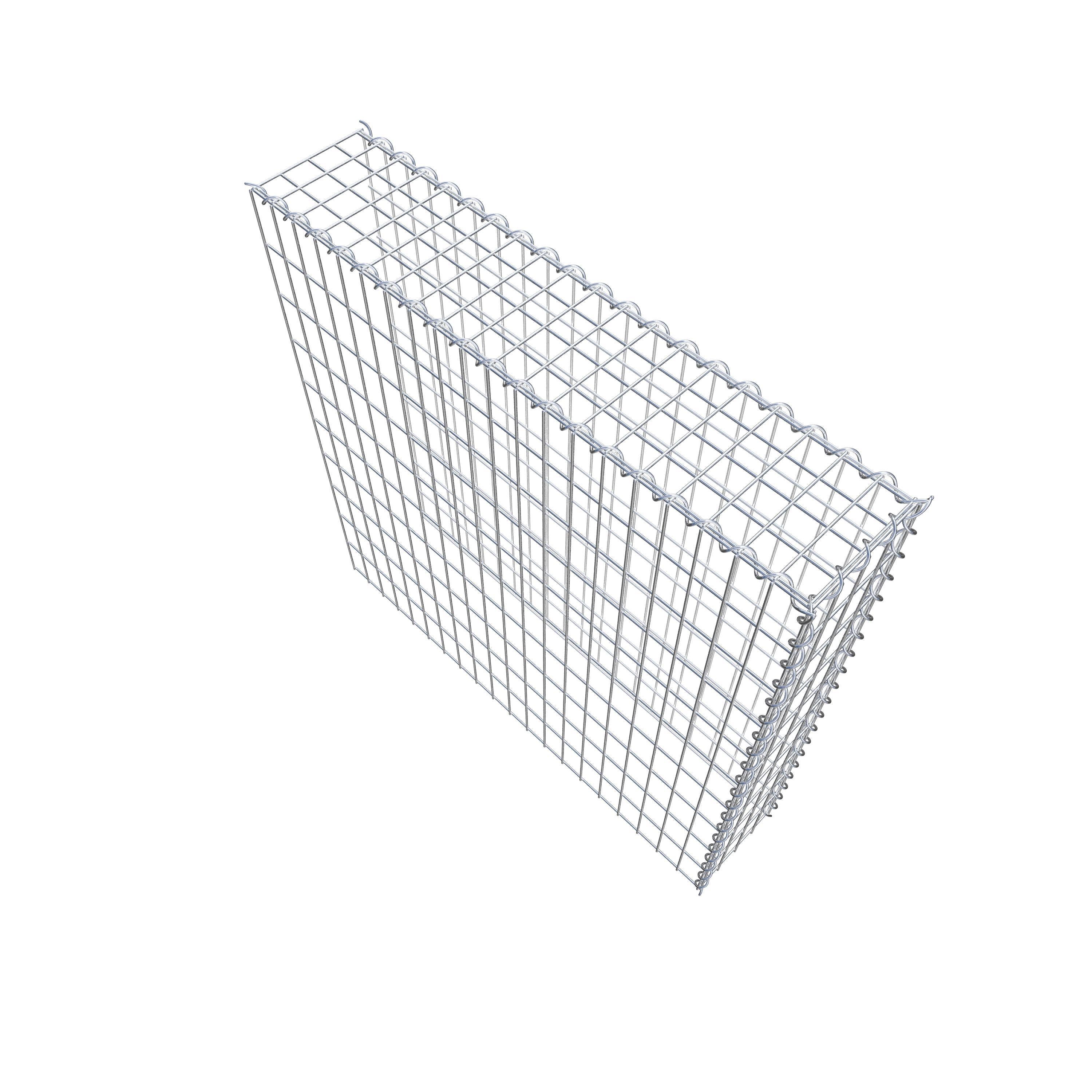 Gabion sur toile type 4 100 cm x 100 cm x 20 cm (L x H x P), maille 5 cm x 10 cm, spirale