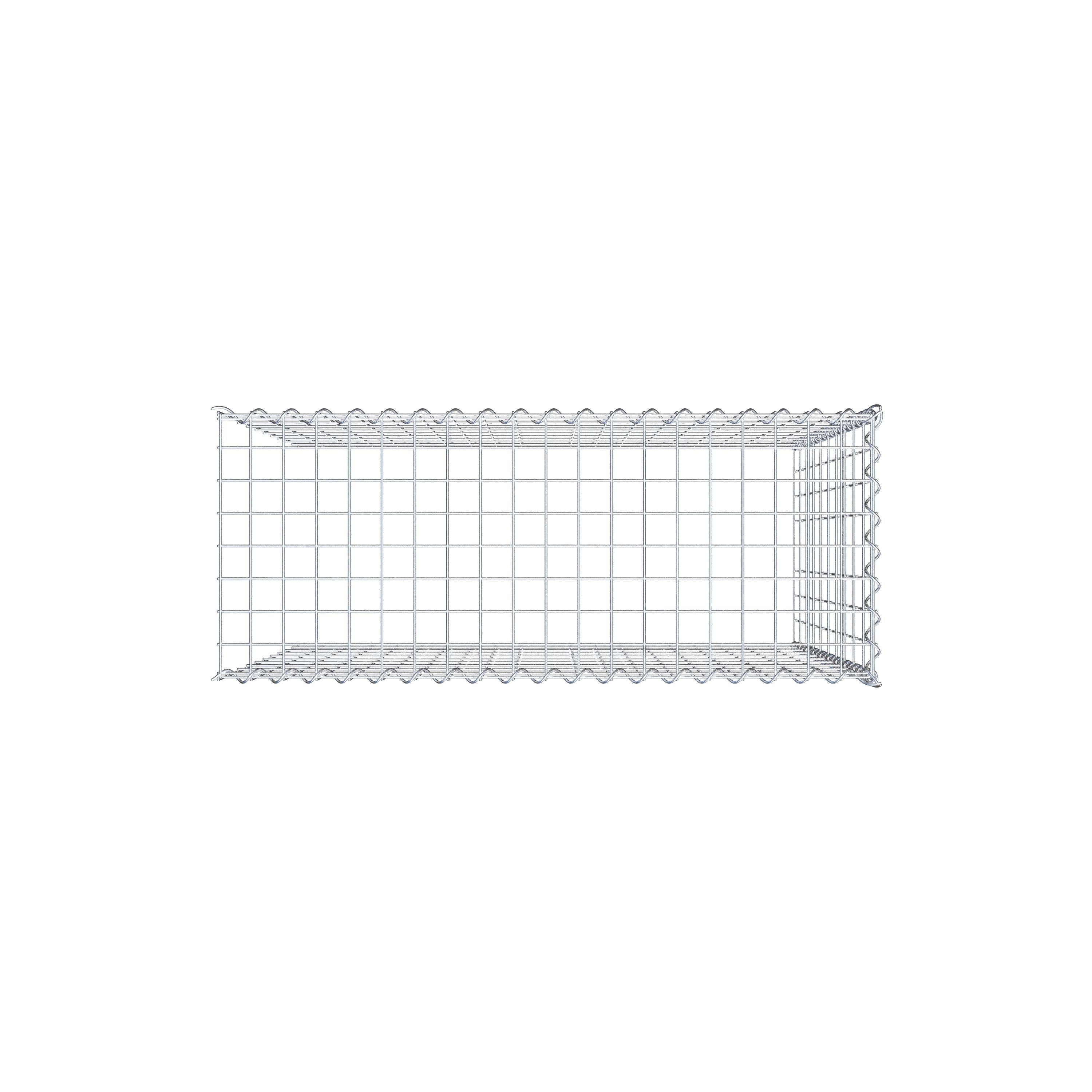 Gabion sur toile type 4 100 cm x 100 cm x 40 cm (L x H x P), maille 5 cm x 10 cm, spirale