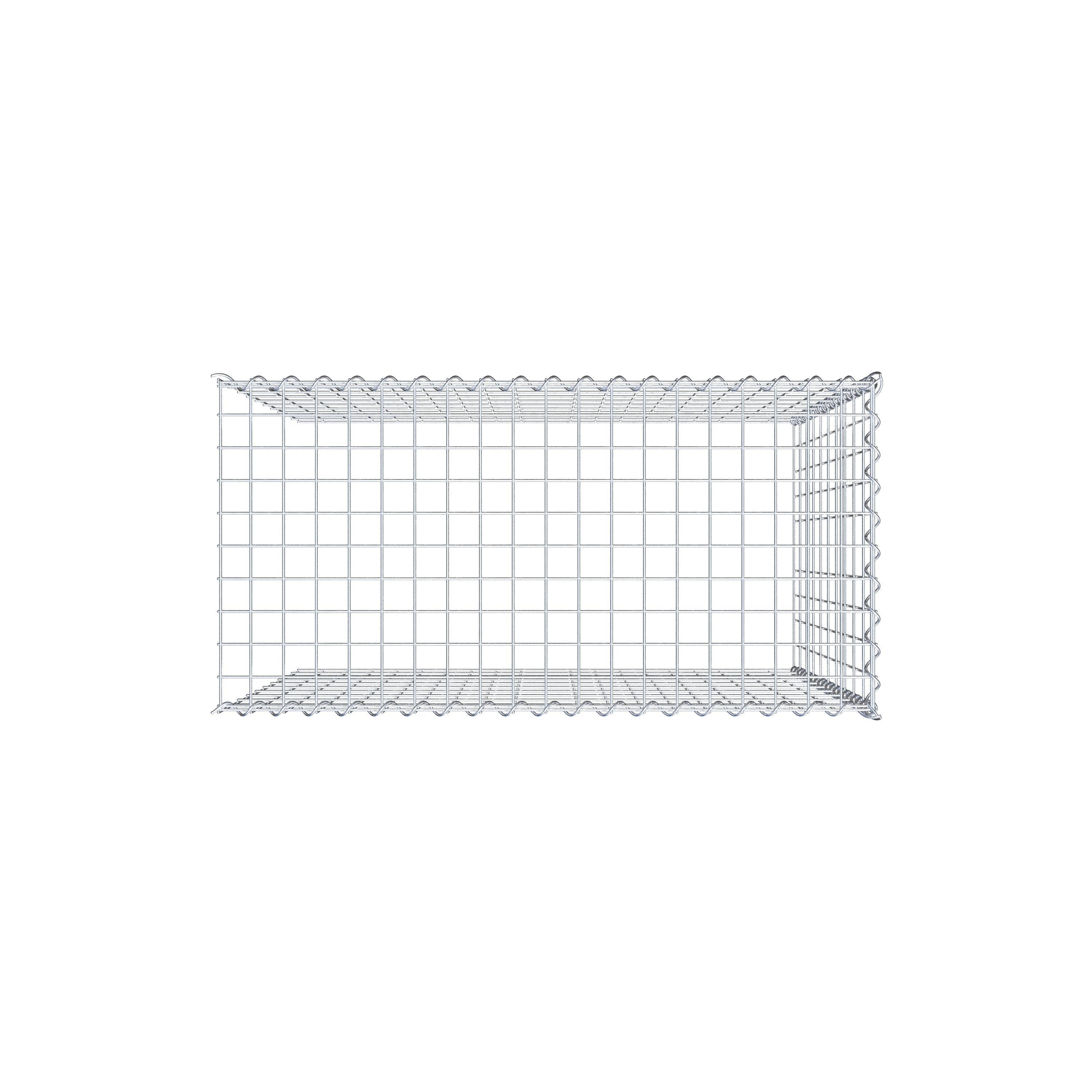 Gabion sur toile type 4 100 cm x 100 cm x 50 cm (L x H x P), maille 5 cm x 10 cm, spirale