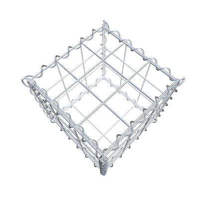 Gabion 30 cm x 30 cm x 30 cm (L x H x D), mesh size 10 cm x 10 cm, spiral