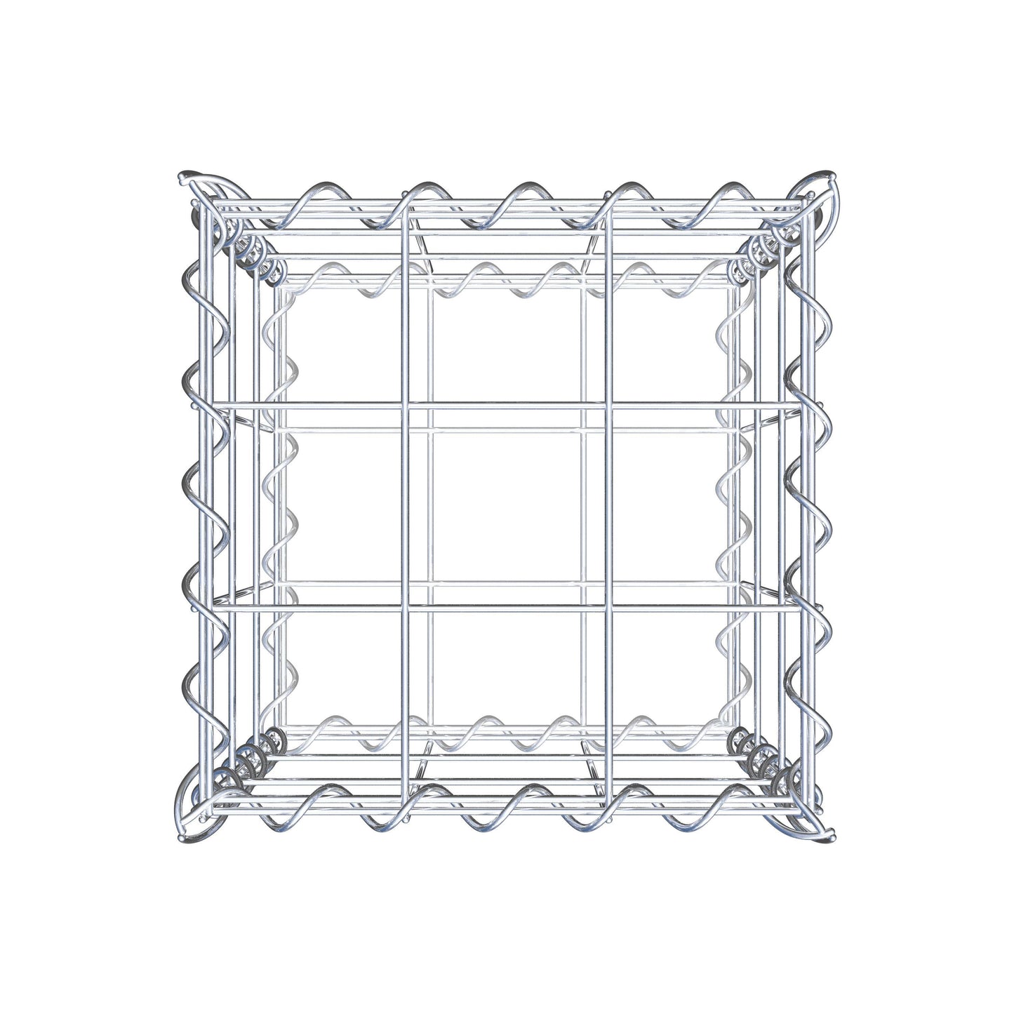 Gabion 30 cm x 30 cm x 30 cm (L x H x D), mesh size 10 cm x 10 cm, spiral