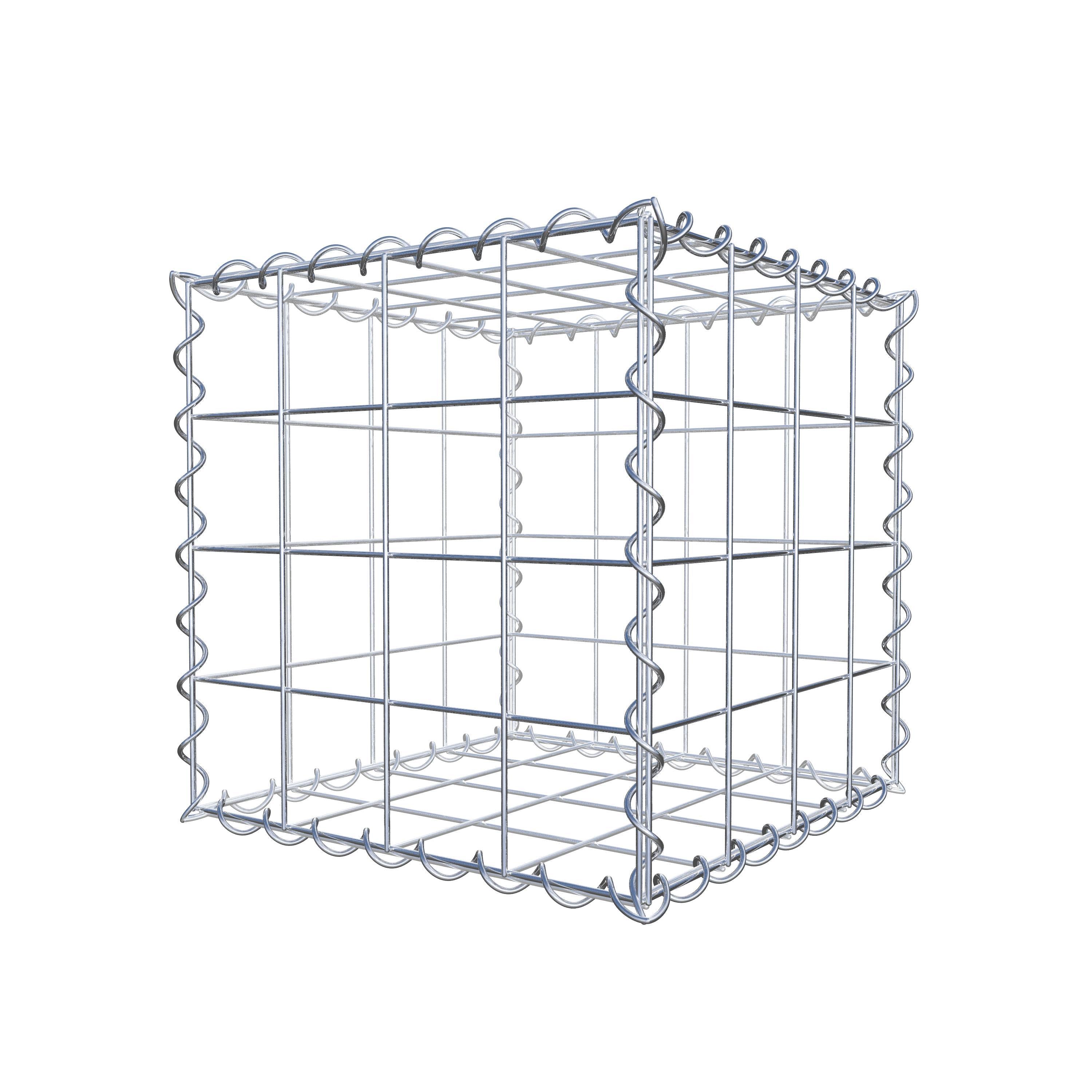 Gabion 40 cm x 40 cm x 40 cm (L x H x P), maille 10 cm x 10 cm, spirale