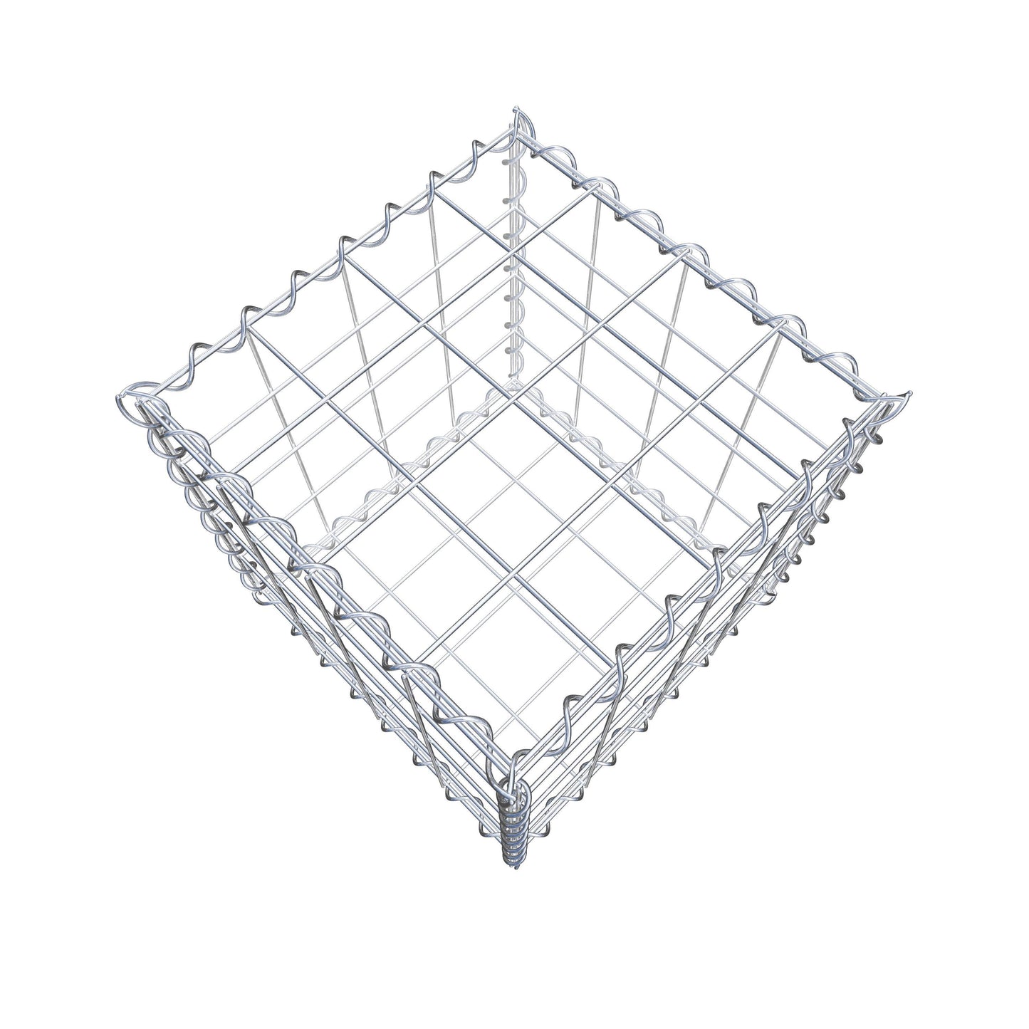 Gabion 40 cm x 40 cm x 40 cm (L x H x D), mesh size 10 cm x 10 cm, spiral