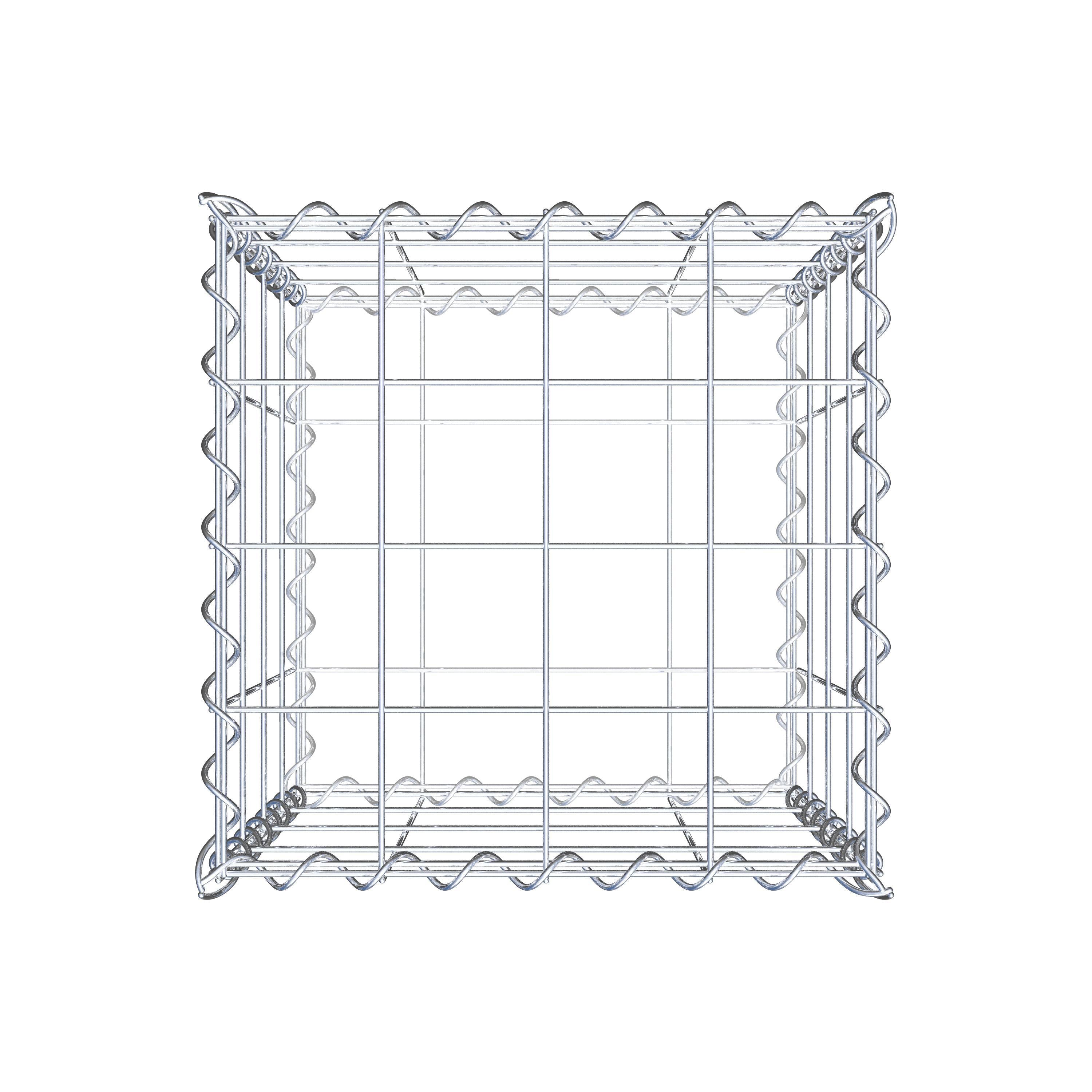 Gabion 40 cm x 40 cm x 40 cm (L x H x P), maille 10 cm x 10 cm, spirale