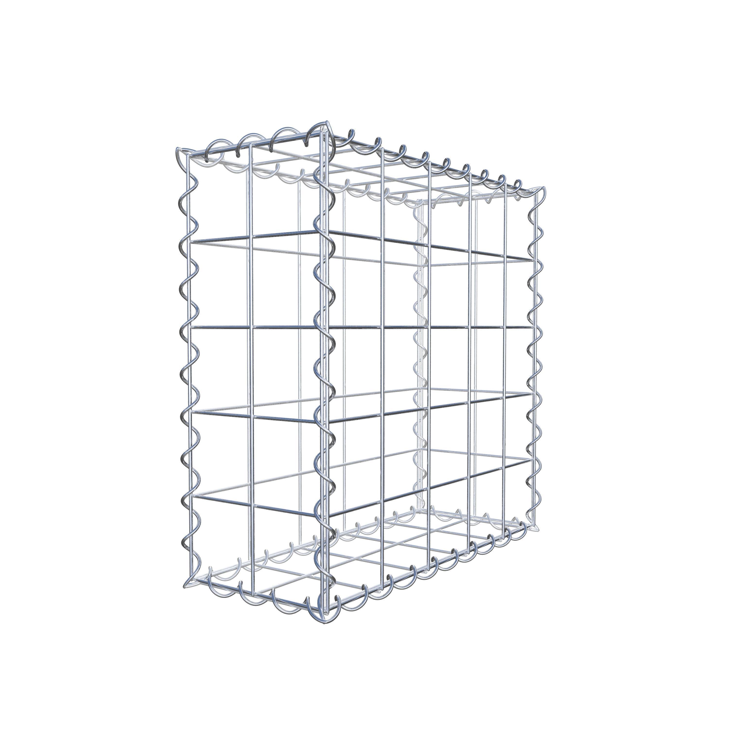 Gabion 50 cm x 50 cm x 20 cm (L x H x P), maille 10 cm x 10 cm, spirale