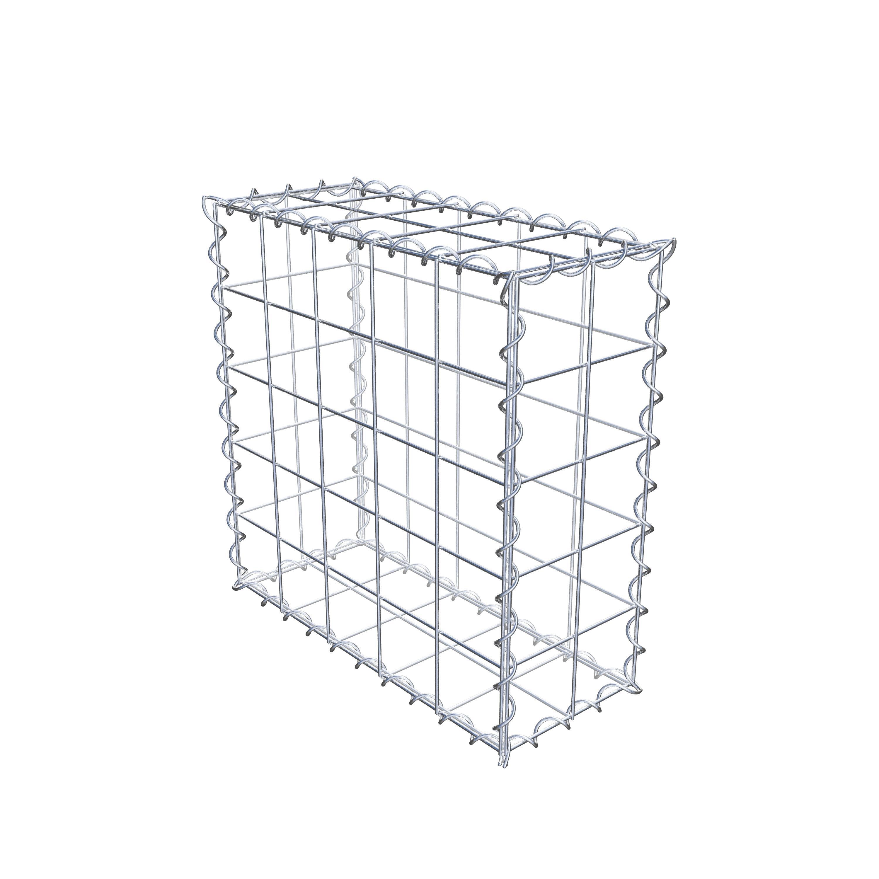 Gabion 50 cm x 50 cm x 20 cm (L x H x P), maille 10 cm x 10 cm, spirale