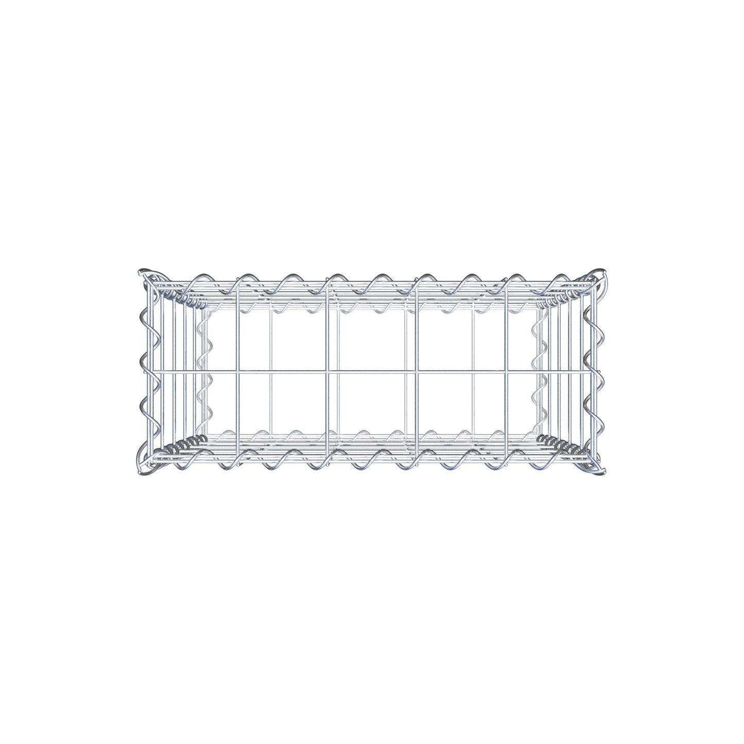 Gabion 50 cm x 50 cm x 20 cm (L x H x D), maskstorlek 10 cm x 10 cm, spiral