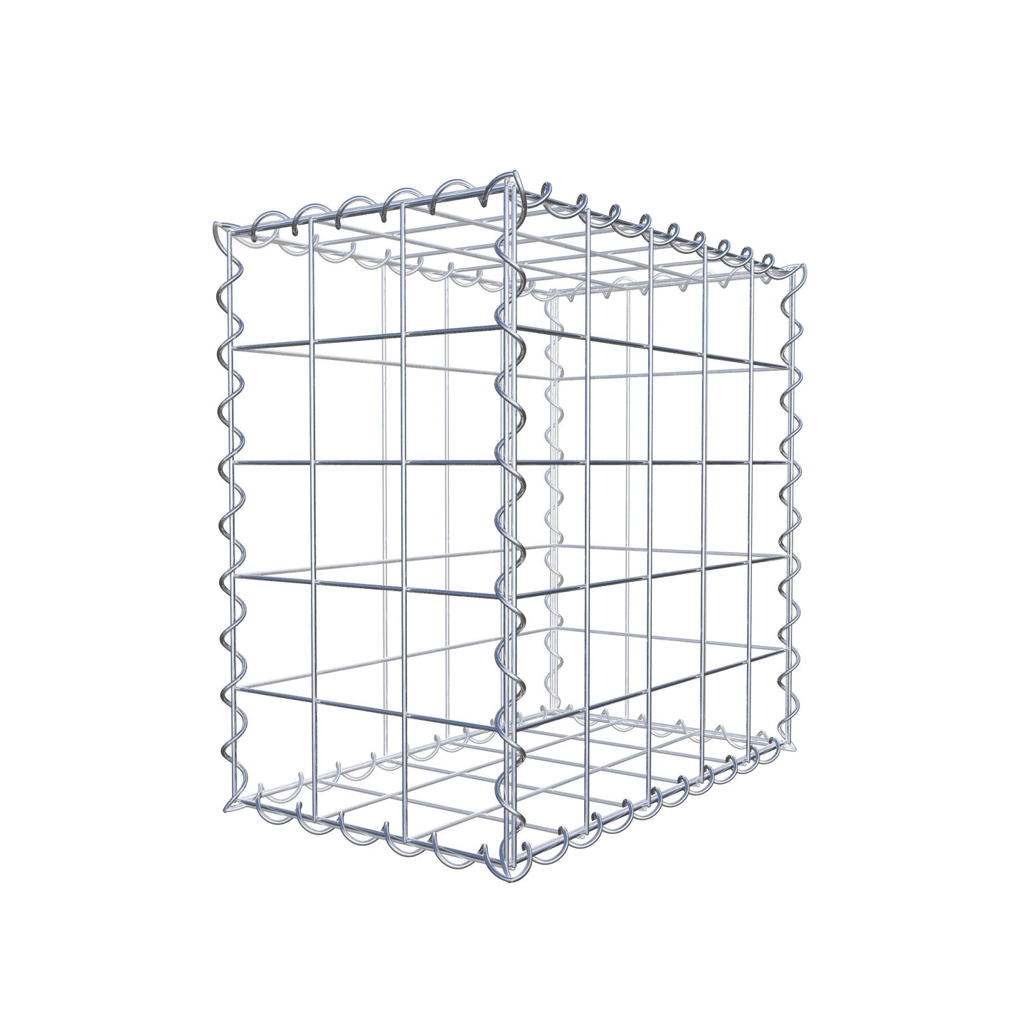 Gabion 50 cm x 50 cm x 30 cm (L x H x P), mailles 10 cm x 10 cm, spirale