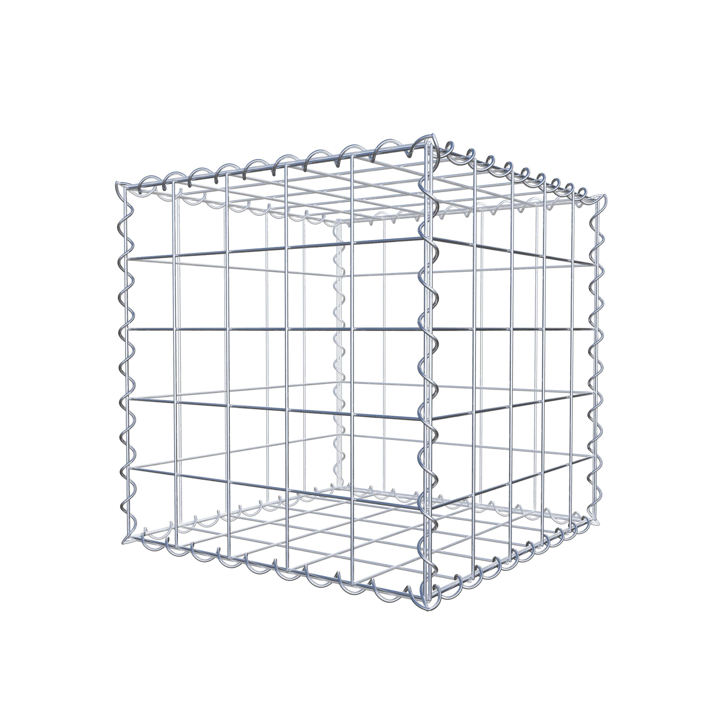 Gabion 50 cm x 50 cm x 50 cm (L x H x P), maille 10 cm x 10 cm, spirale