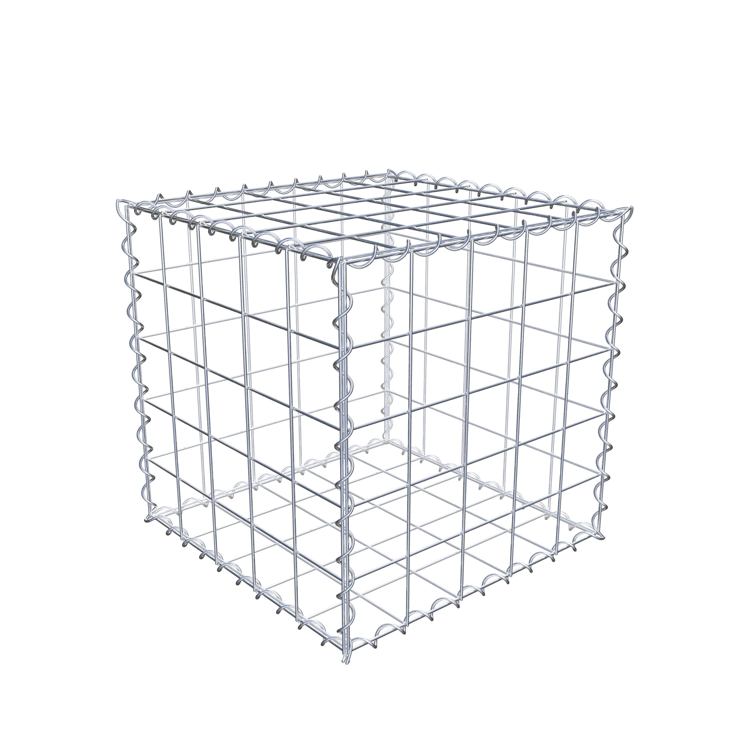 Gabion 50 cm x 50 cm x 50 cm (L x H x P), maille 10 cm x 10 cm, spirale