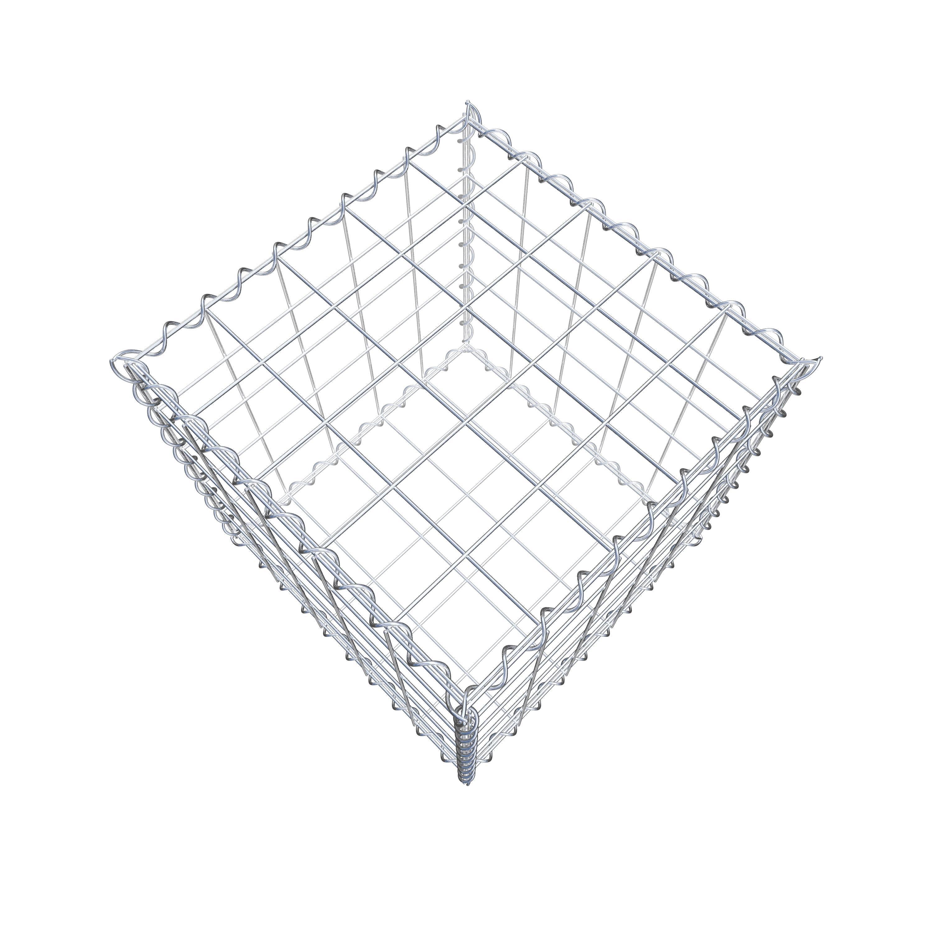 Gabion 50 cm x 50 cm x 50 cm (L x H x P), maille 10 cm x 10 cm, spirale