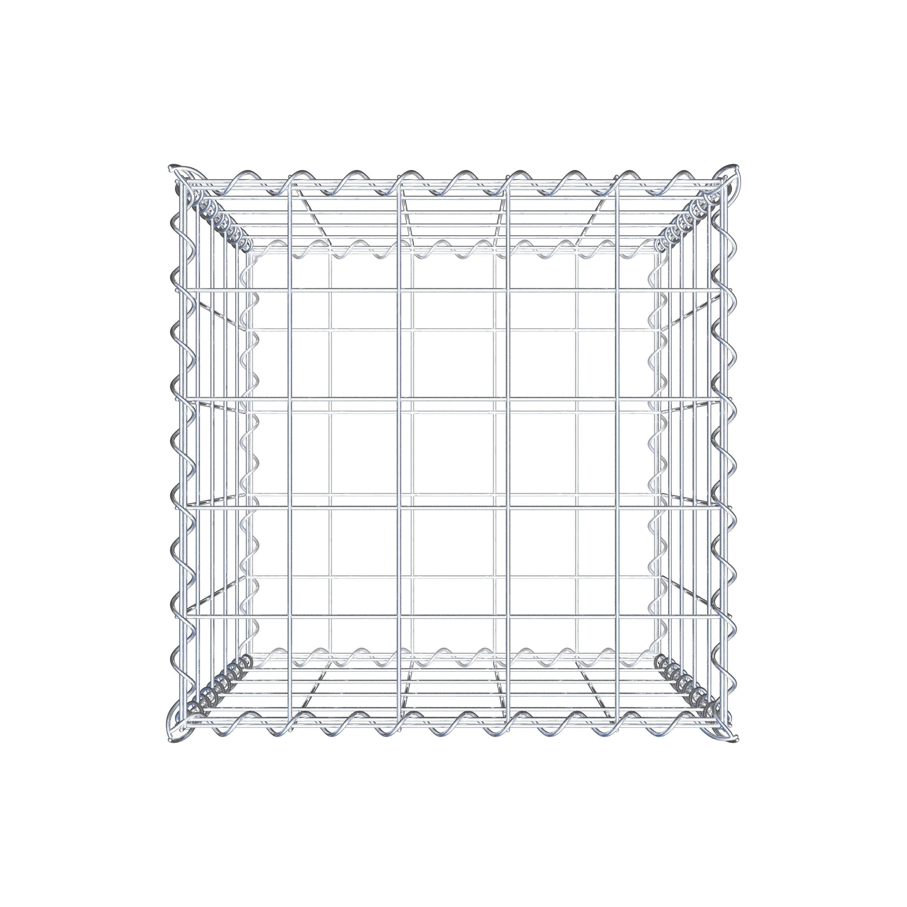 Gabion 50 cm x 50 cm x 50 cm (L x H x P), maille 10 cm x 10 cm, spirale