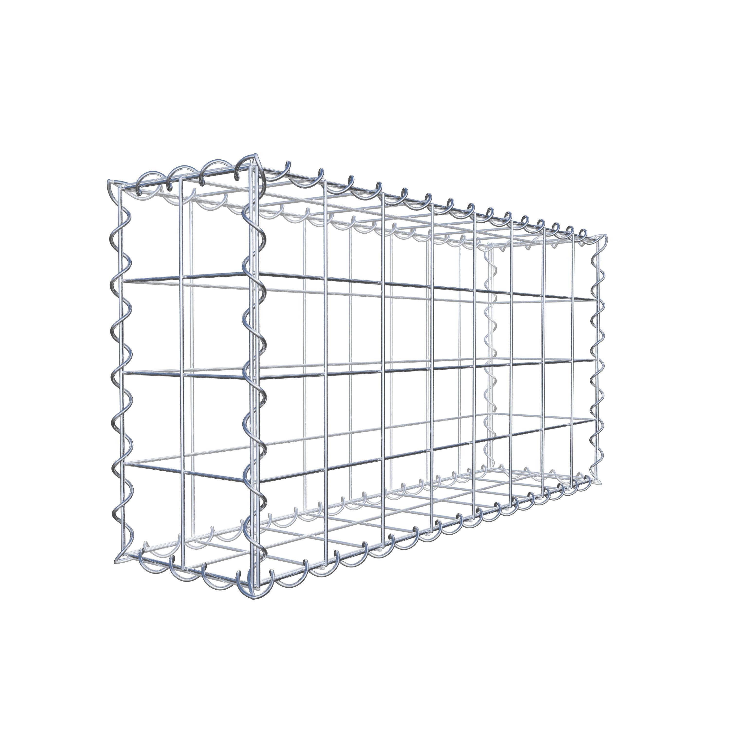 Gabion 80 cm x 40 cm x 20 cm (L x H x P), maille 10 cm x 10 cm, spirale