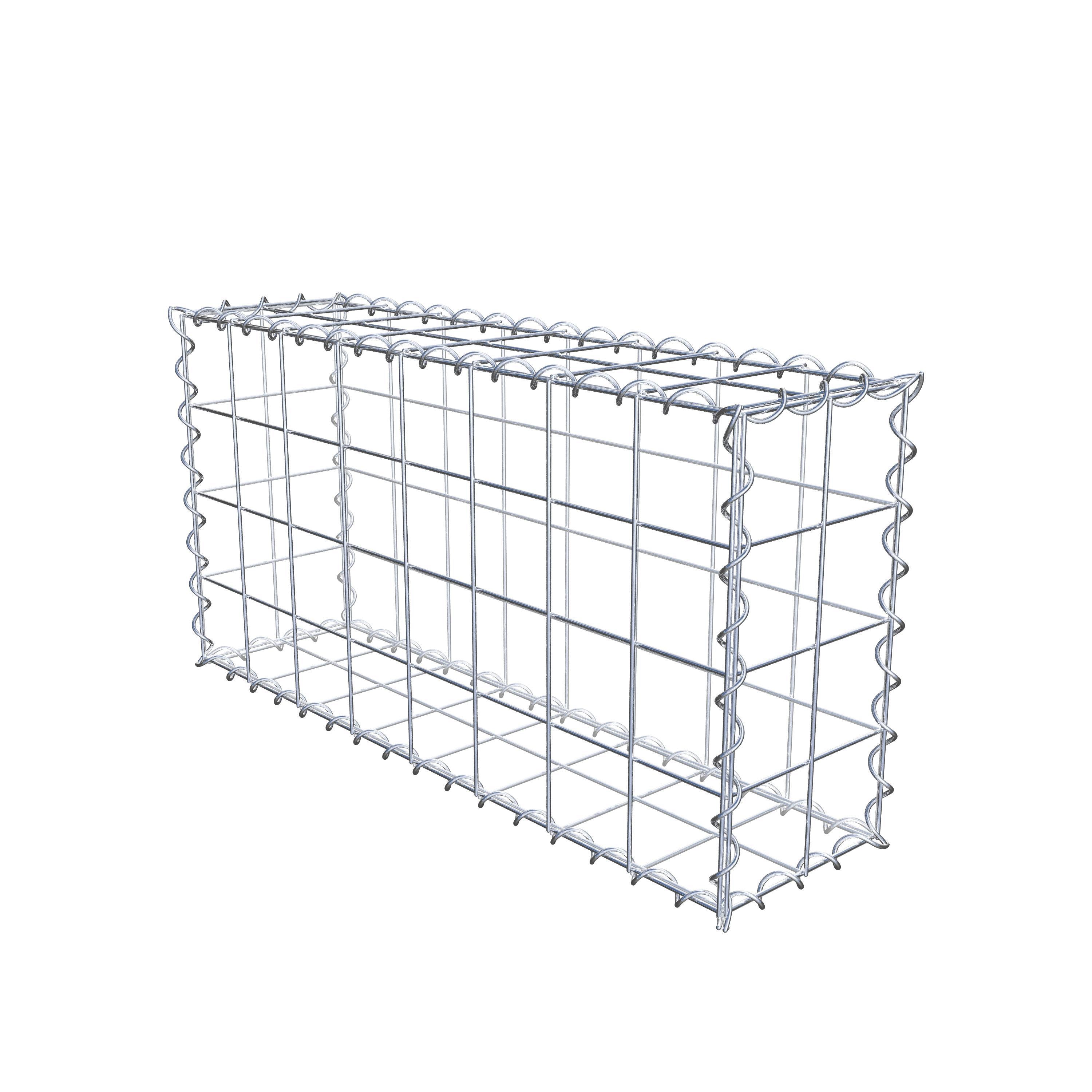 Gabion 80 cm x 40 cm x 20 cm (L x H x P), maille 10 cm x 10 cm, spirale