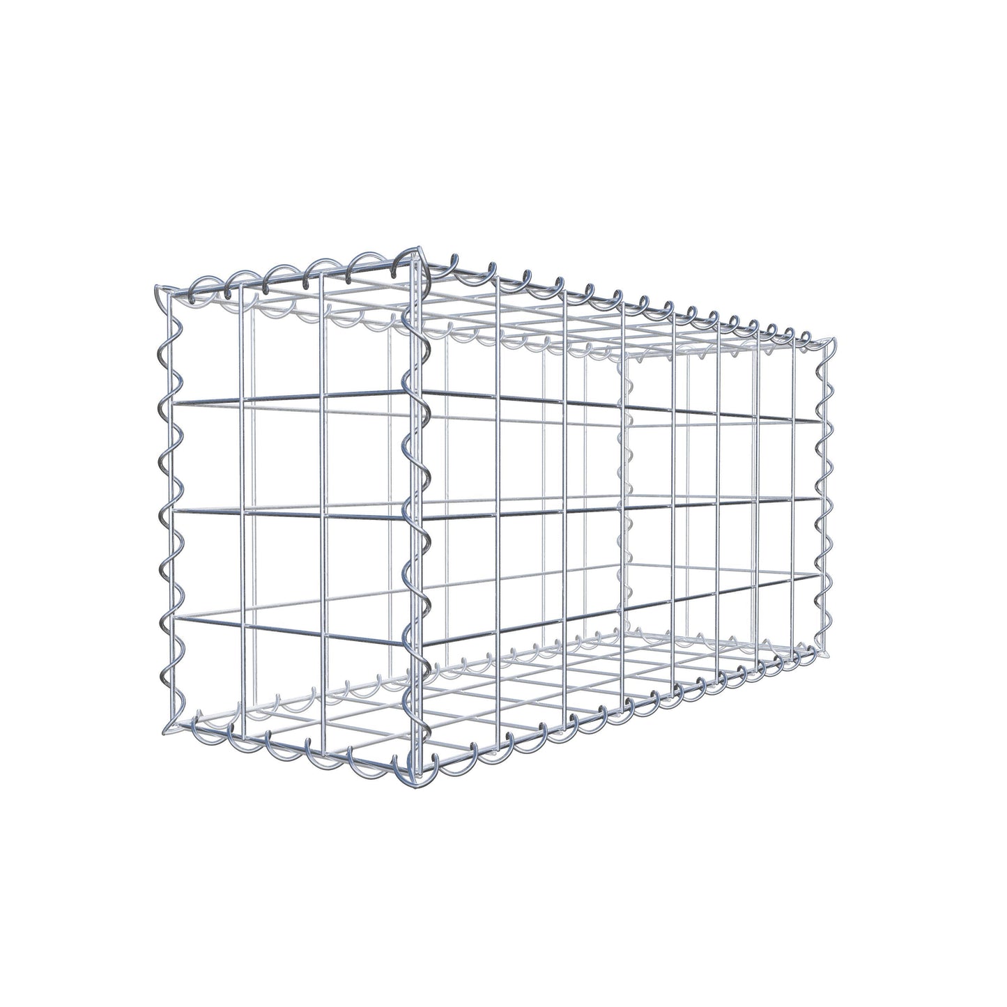 Gabbione 80 cm x 40 cm x 30 cm (L x H x P), maglia 10 cm x 10 cm, spirale