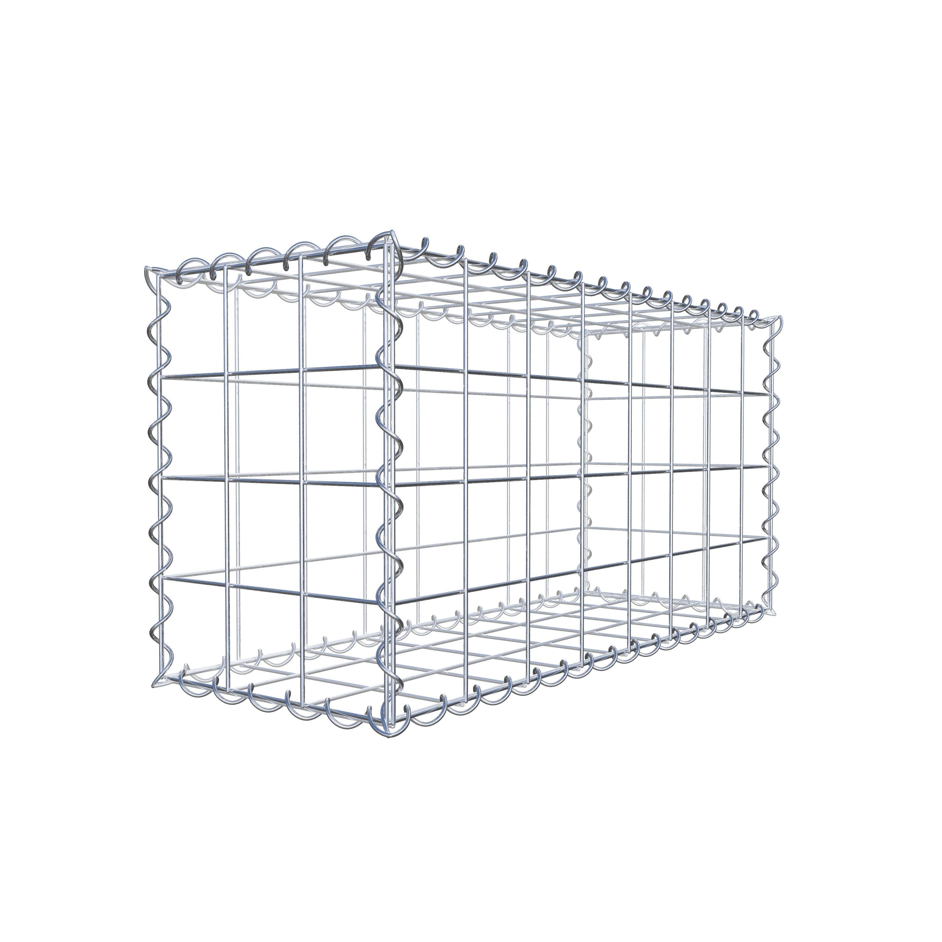 Gabion 80 cm x 40 cm x 30 cm (L x H x P), maille 10 cm x 10 cm, spirale