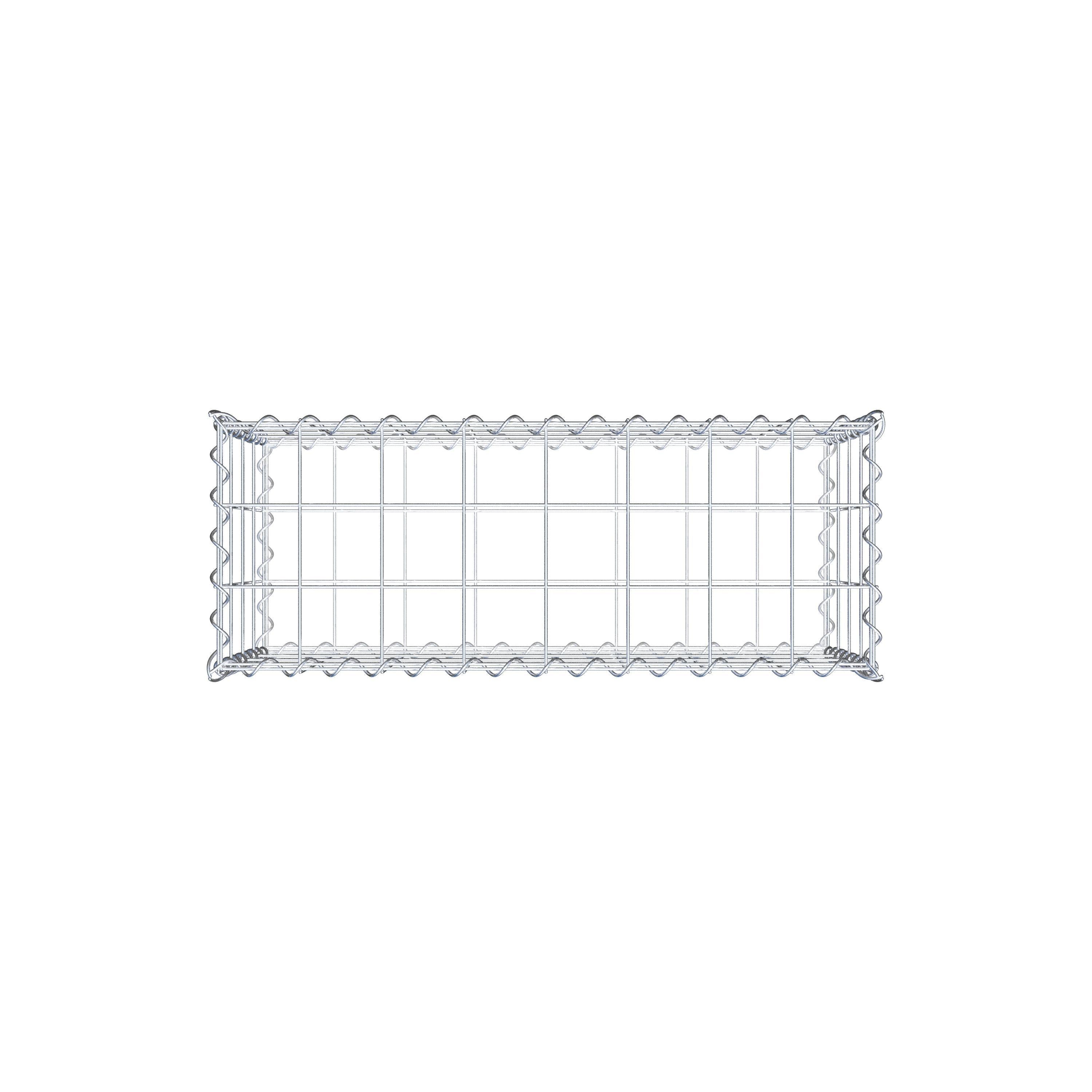 Gabion 80 cm x 40 cm x 30 cm (L x H x P), maille 10 cm x 10 cm, spirale