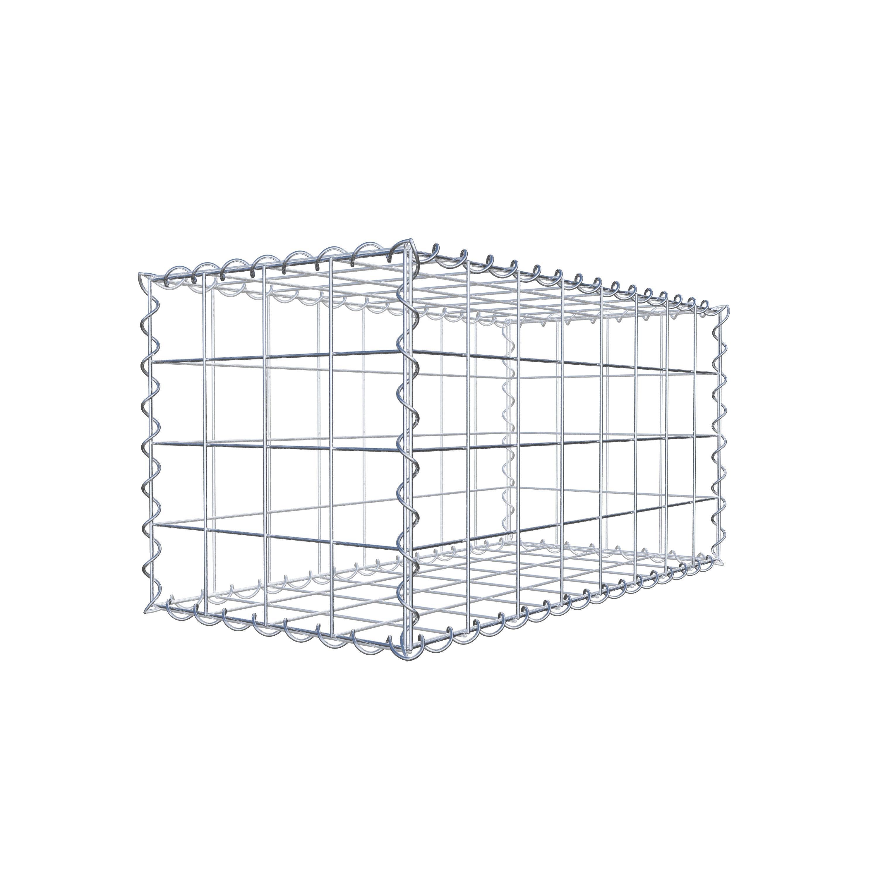 Gabion 80 cm x 40 cm x 40 cm (L x H x P), maille 10 cm x 10 cm, spirale